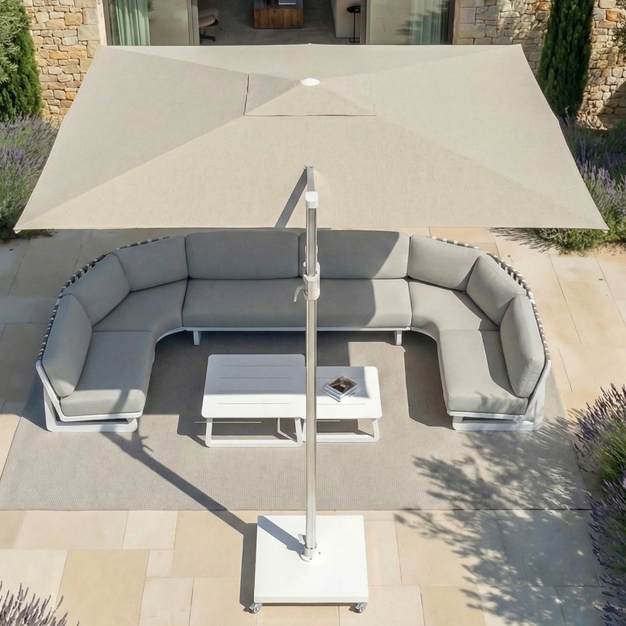 Parasol professionnel décentré Elyra (3x4m) - Image 37