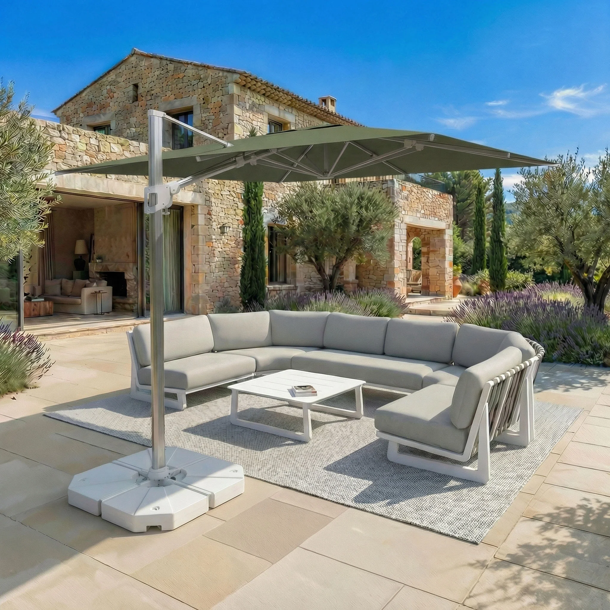 Parasol professionnel décentré Elyra (3x4m) - Image 76
