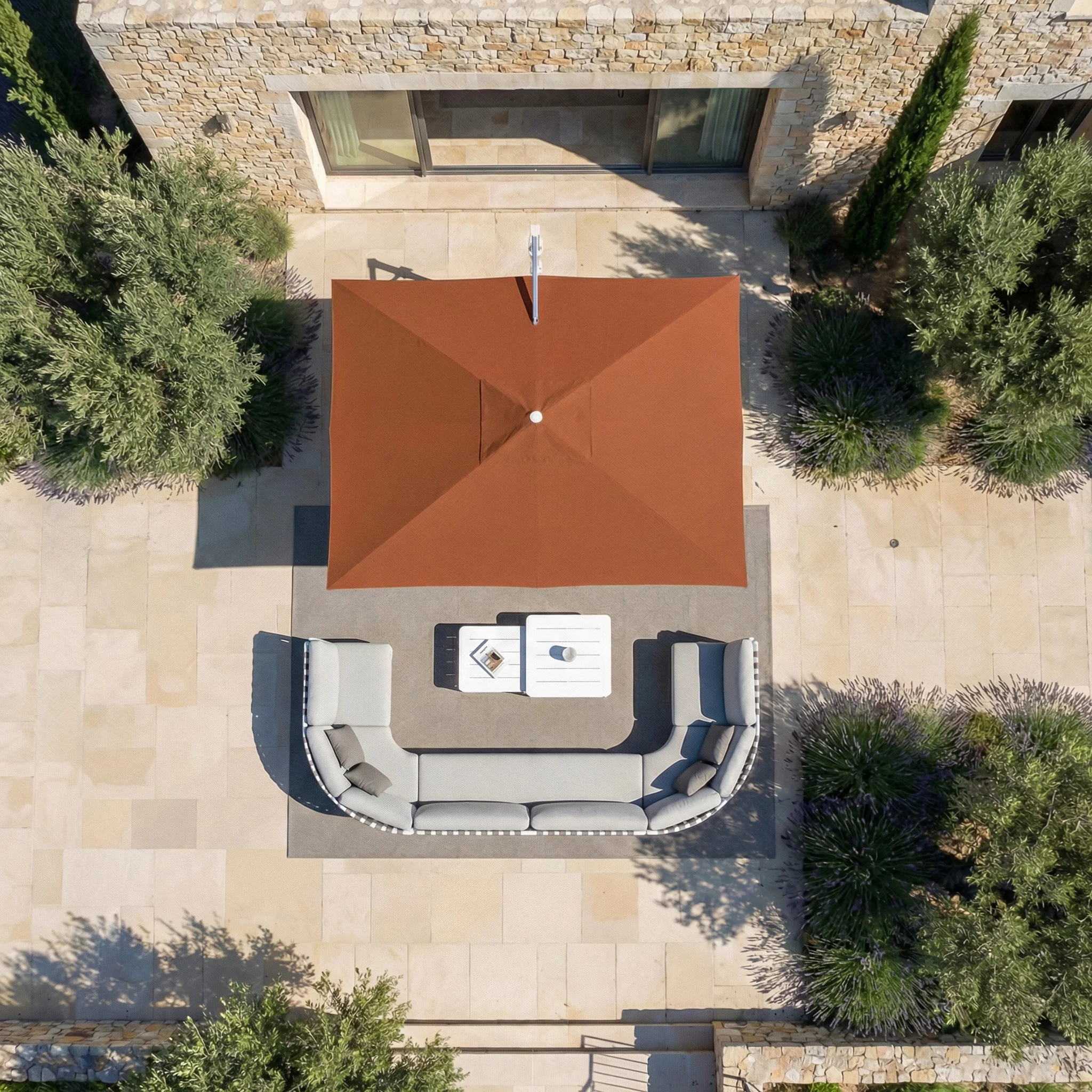 Parasol professionnel décentré Elyra (3x4m) - Image 8