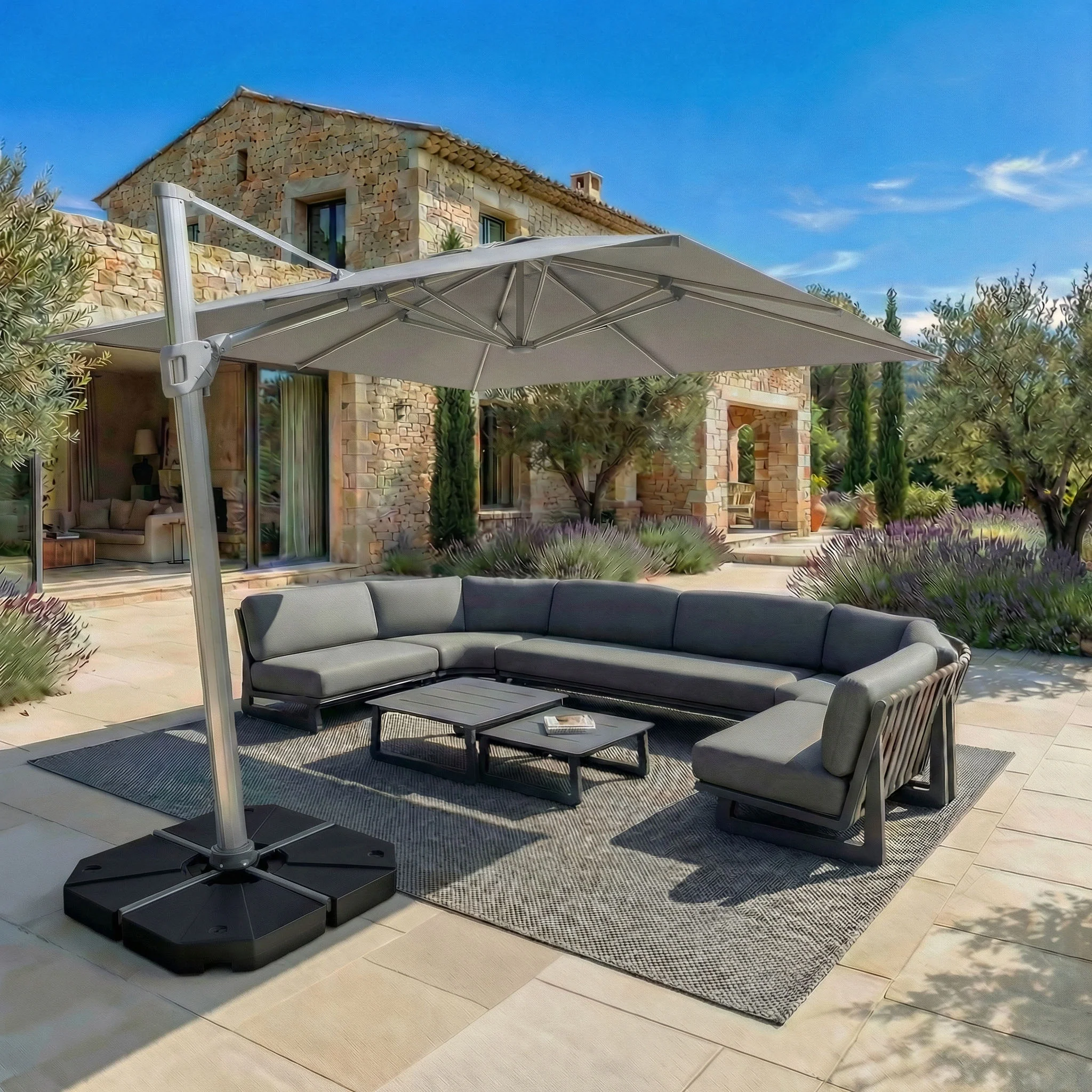 Parasol professionnel décentré Elyra (3x4m) - Image 82