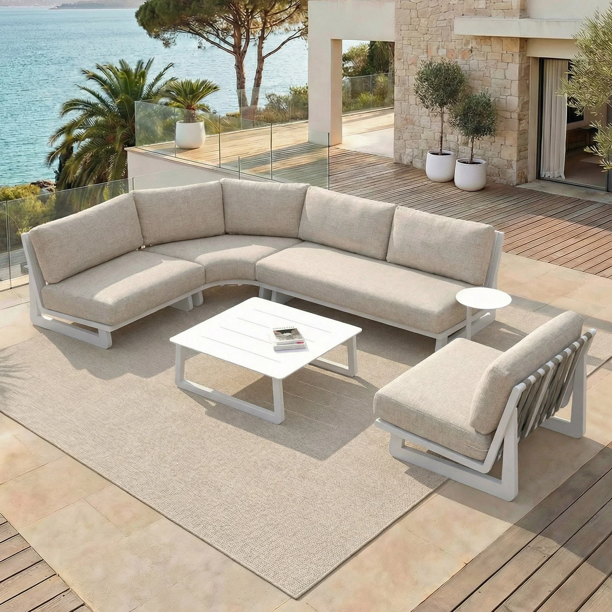 Salon de jardin d'angle Long Beach - 5 places - Image 2