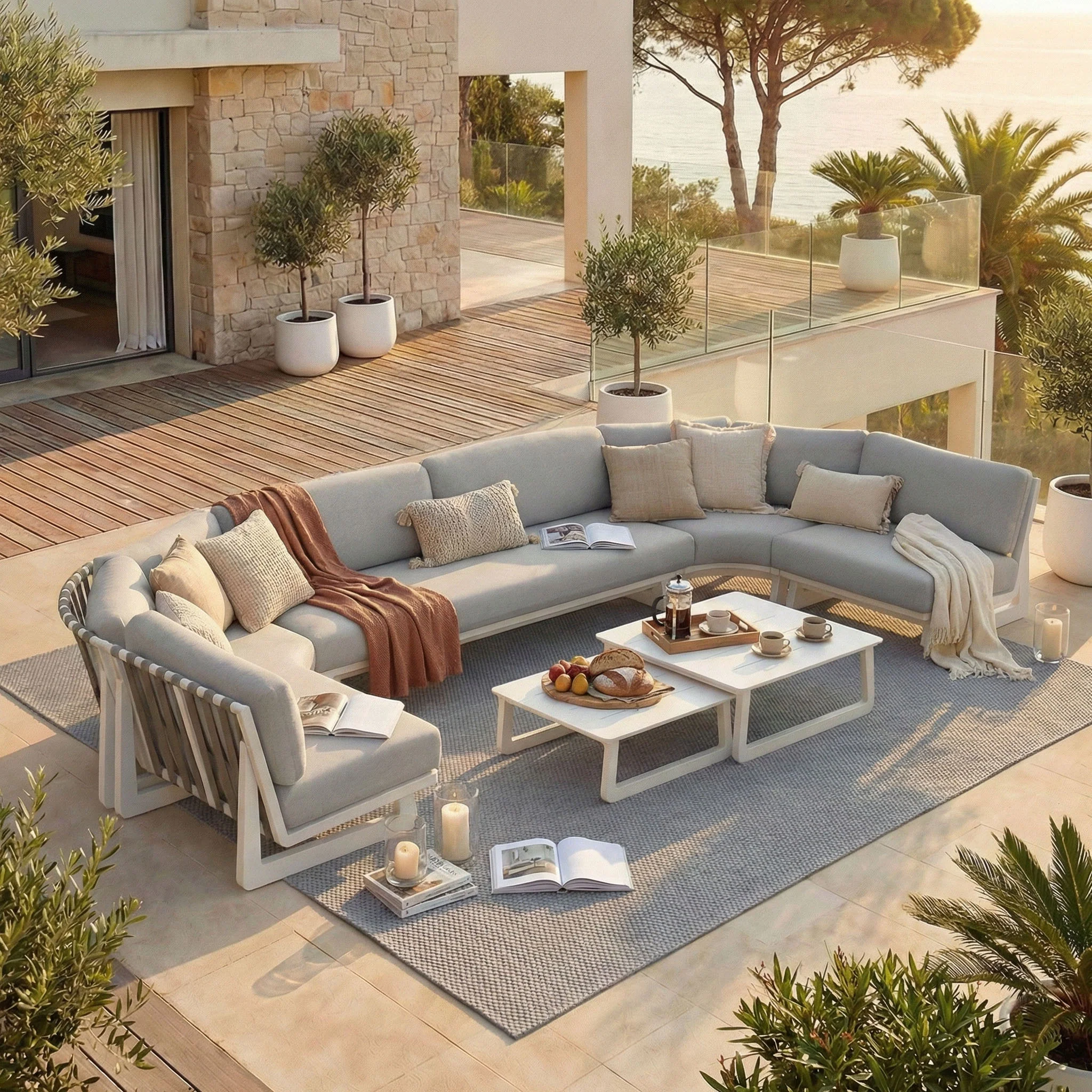 Salon de jardin d'angle Long Beach - 7 places - Image 3