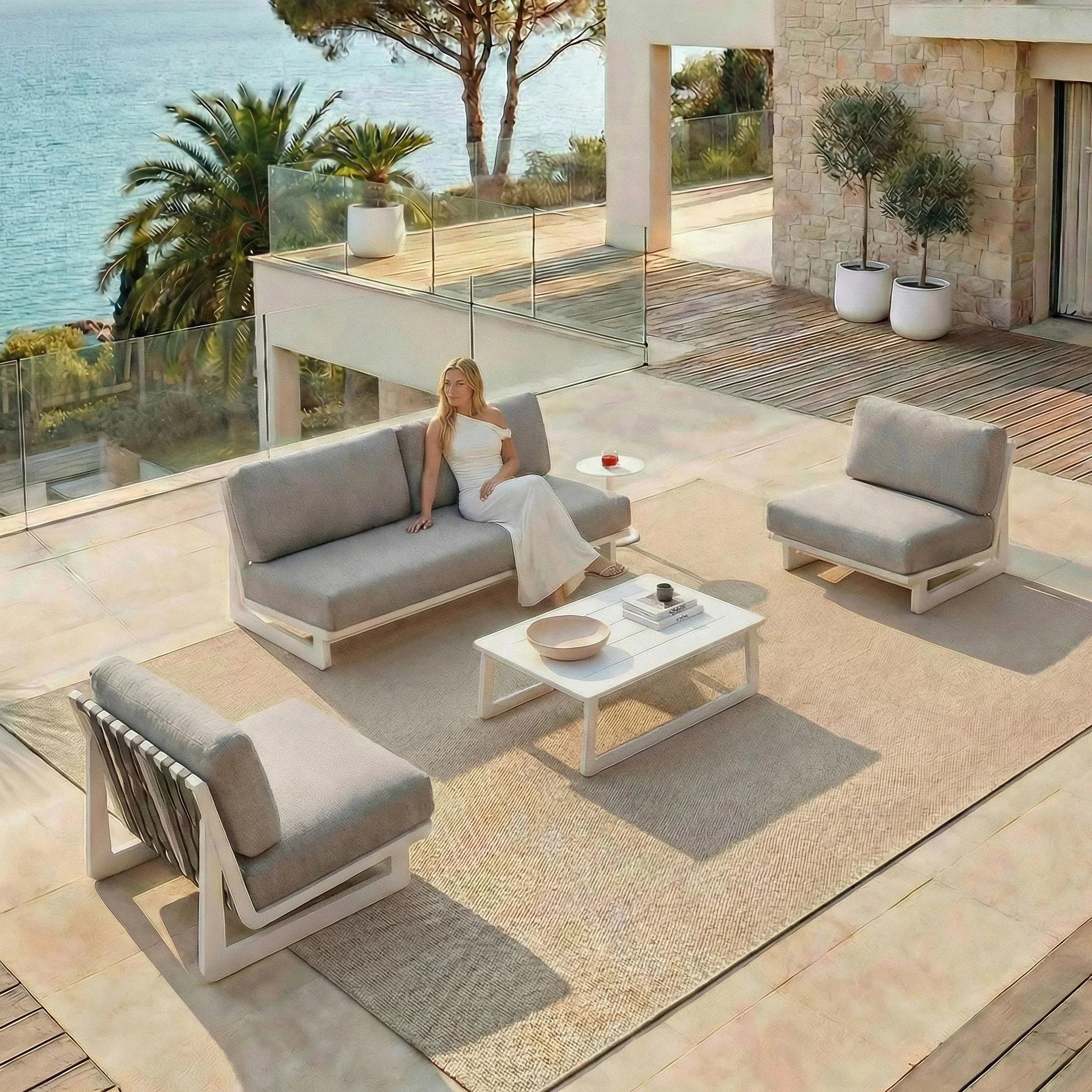 Salon de jardin Long Beach - 4 places