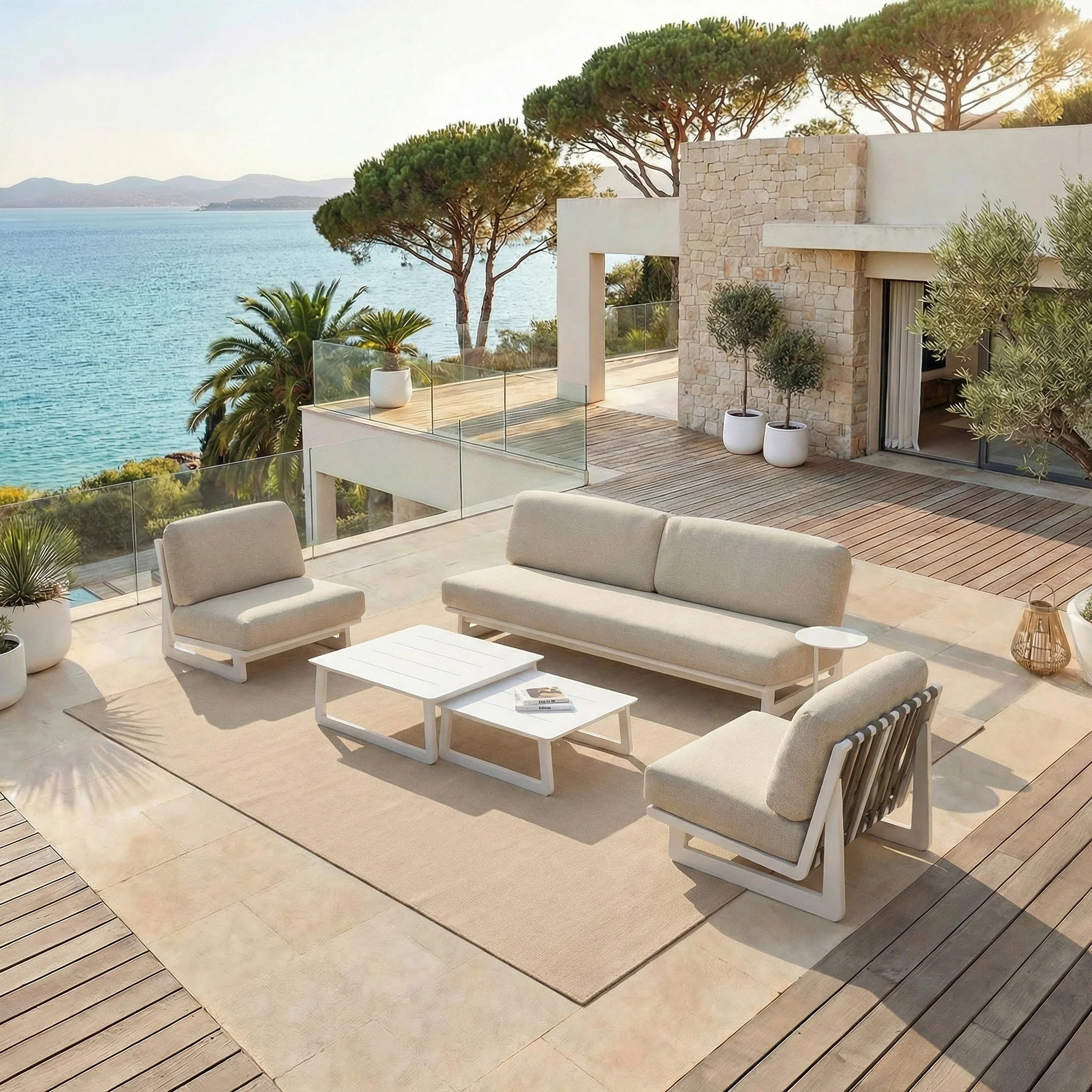 Salon de jardin Long Beach - 5 places - Image 2