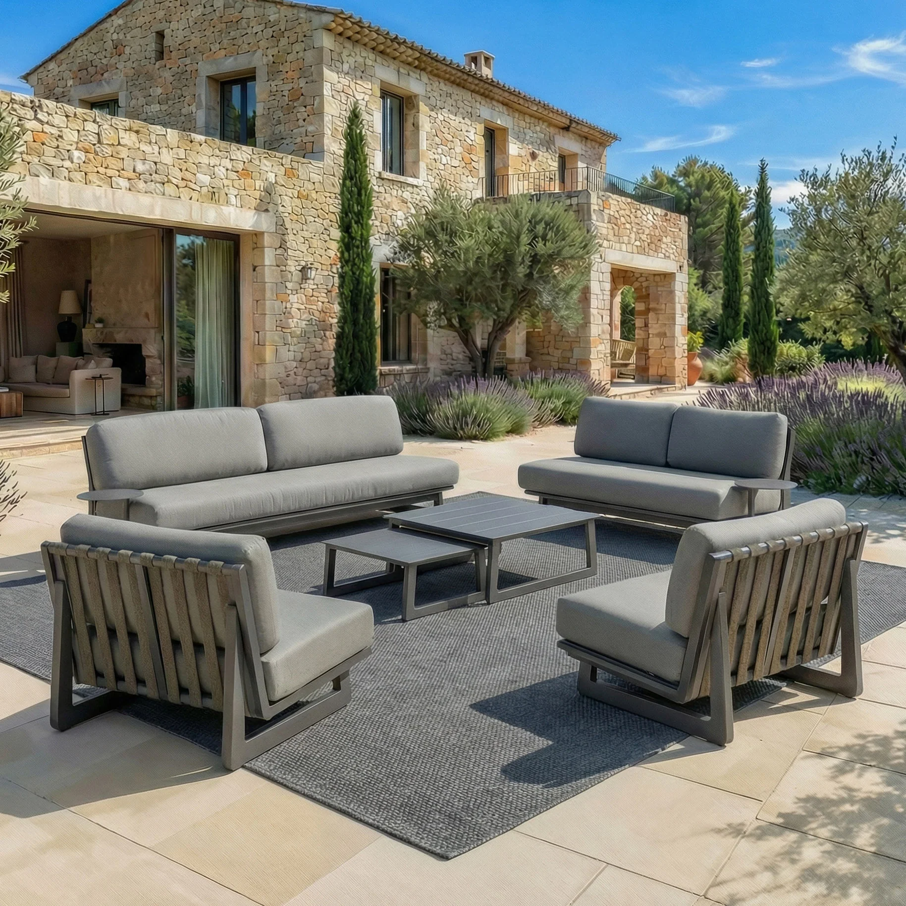 Salon de jardin Long Beach - 7 places