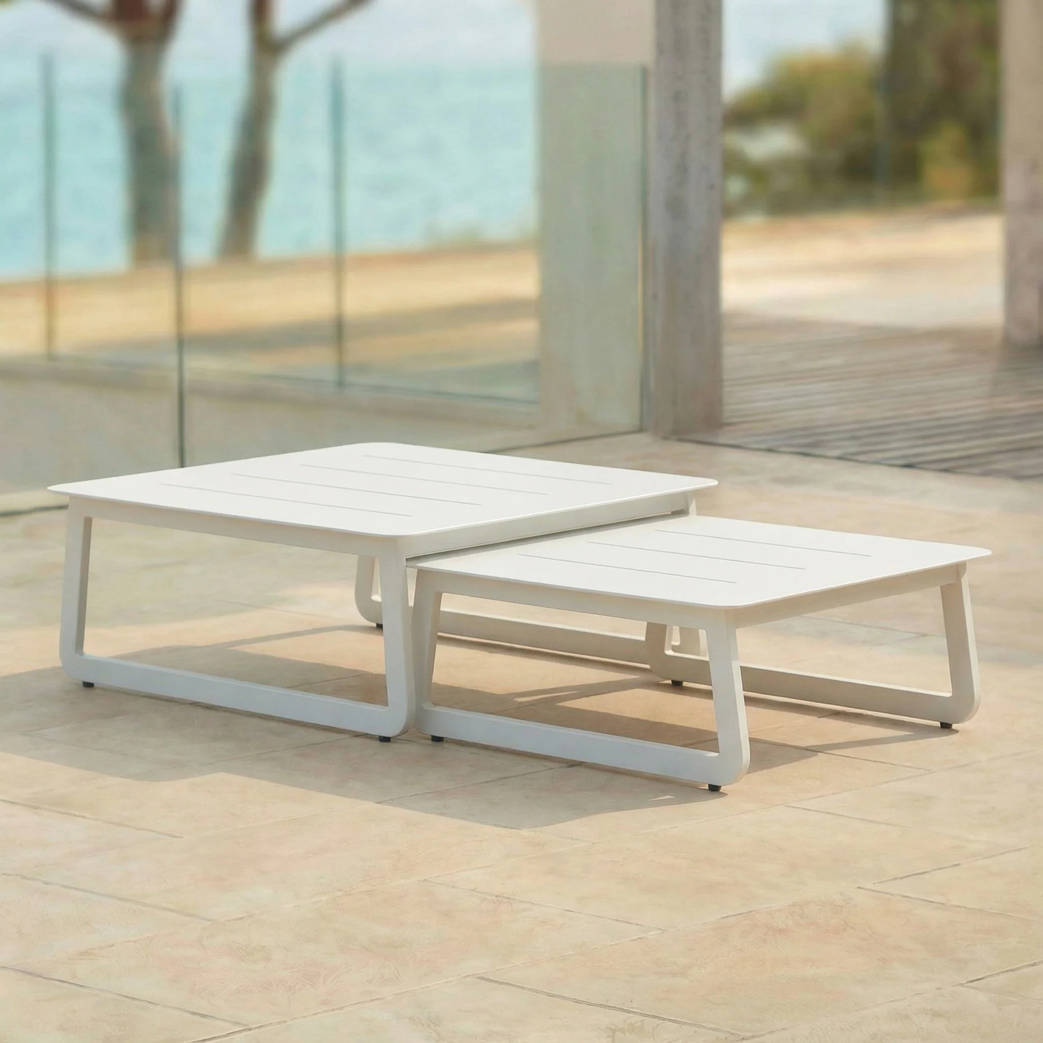 Table basse de jardin Long Beach (85x85cm) - Image 2