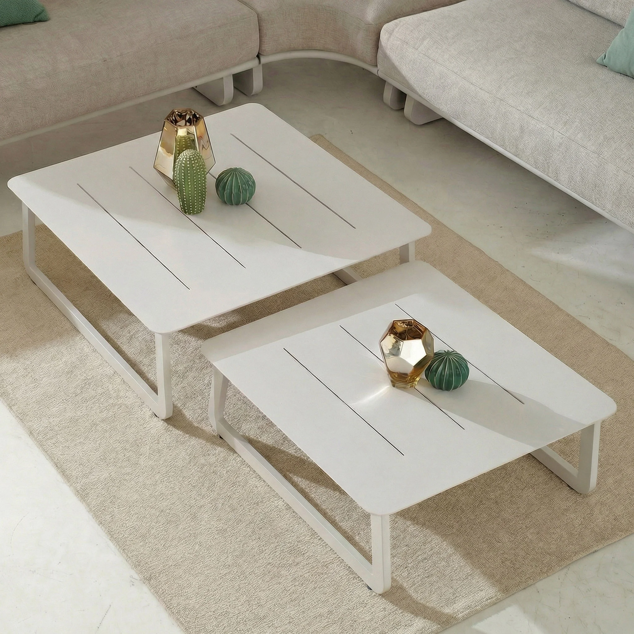 Table basse de jardin Long Beach (85x85cm) - Image 3