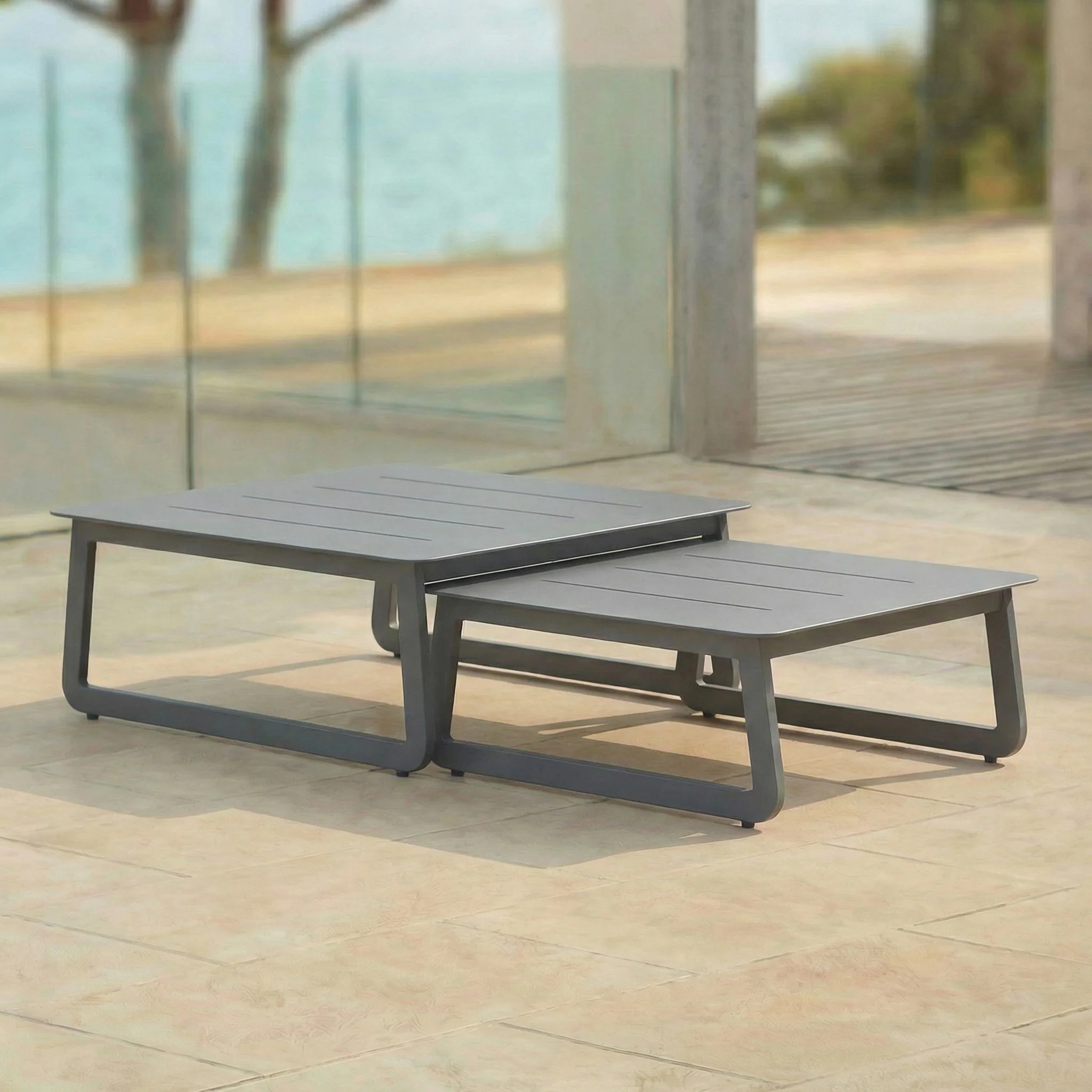 Table basse de jardin Long Beach (85x85cm) - Image 7