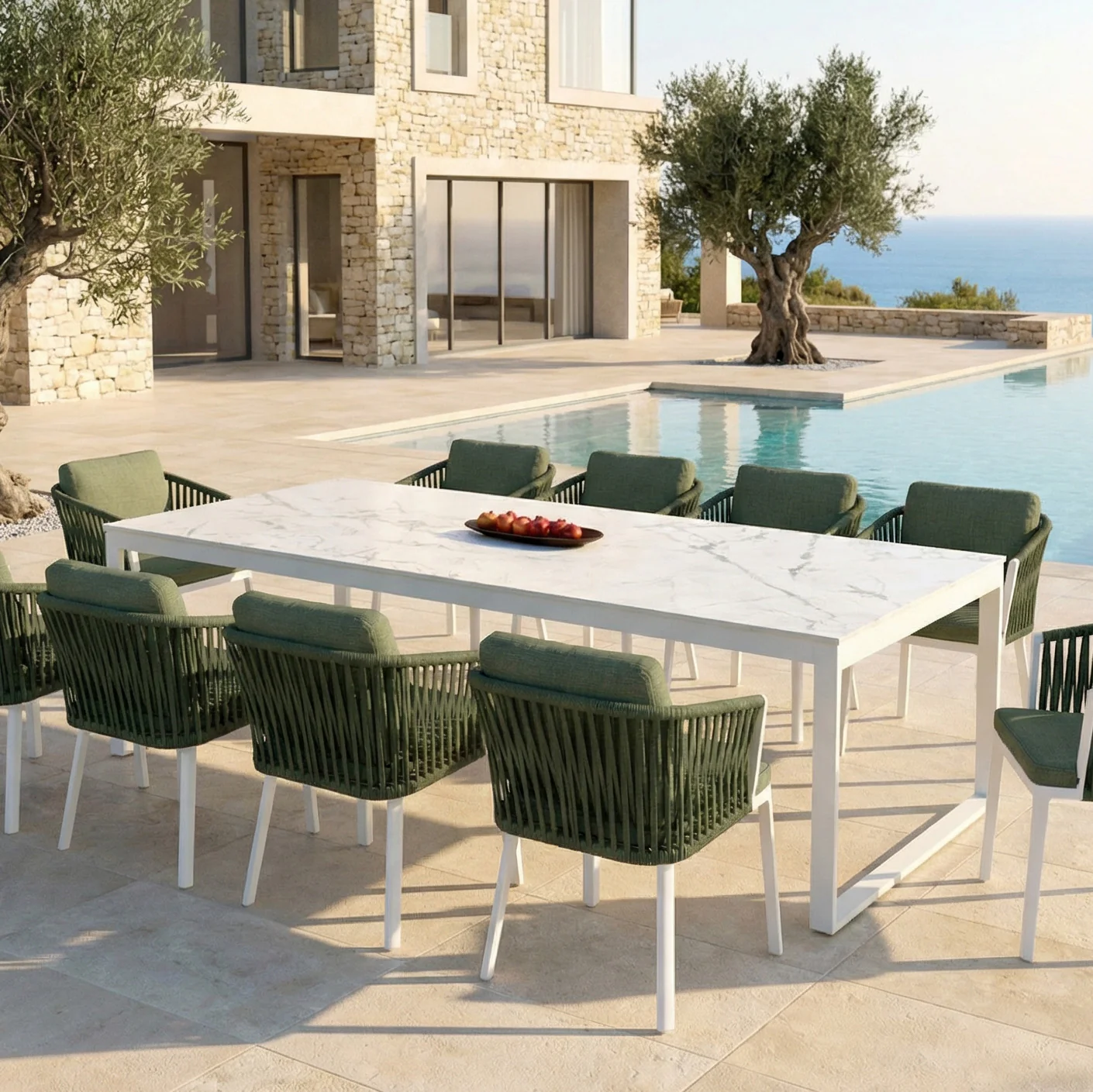 Table de jardin 12 places Aluminium/Céramique Kore ( 260 x 120 cm) - Image 3