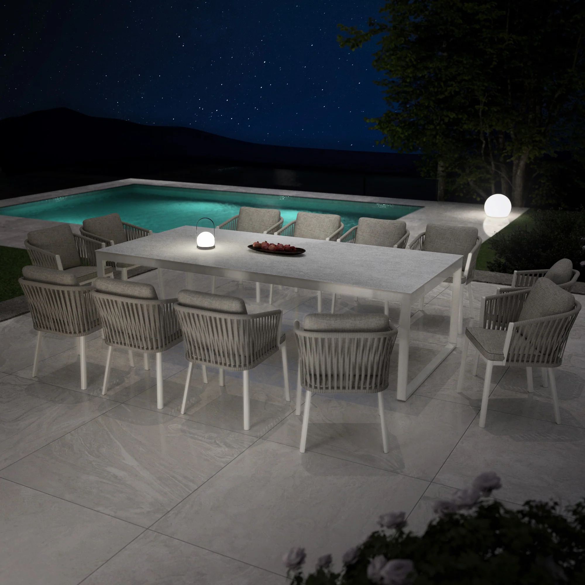 Table de jardin 12 places Aluminium/Céramique Kore ( 260 x 120 cm) - Image 9