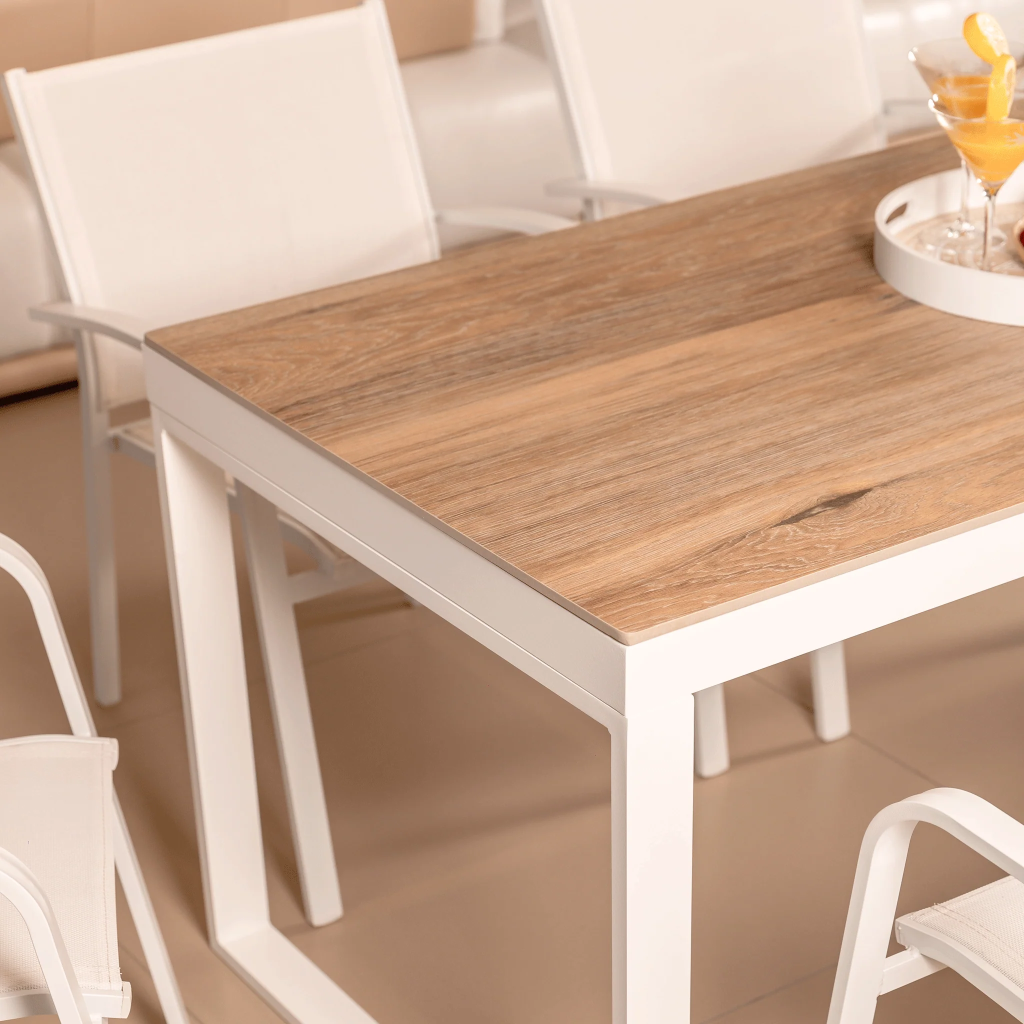 Table de jardin 6 places Aluminium/Céramique Kore (150 x 72 cm) - Image 14