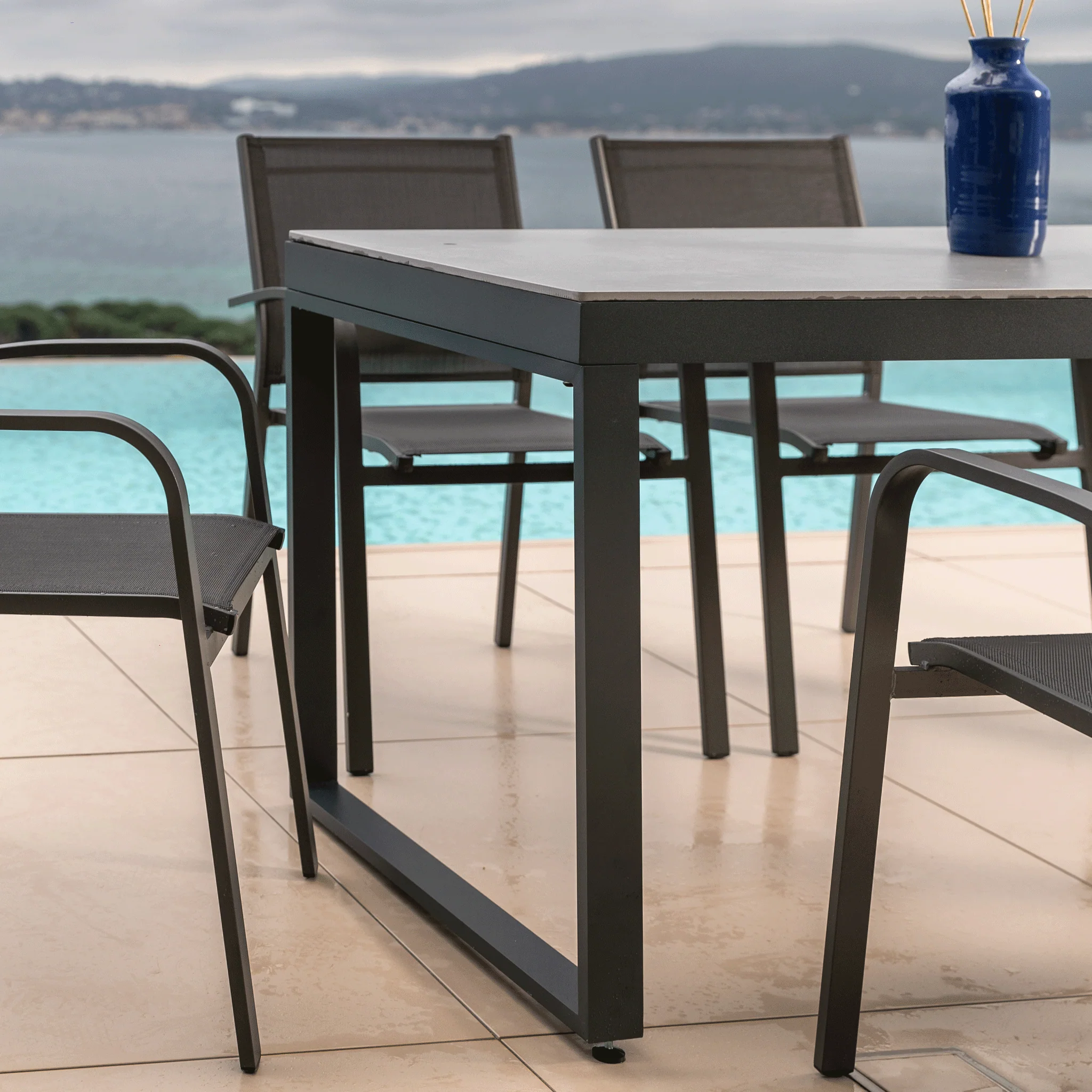 Table de jardin 6 places Aluminium/Céramique Kore (150 x 72 cm) - Image 8