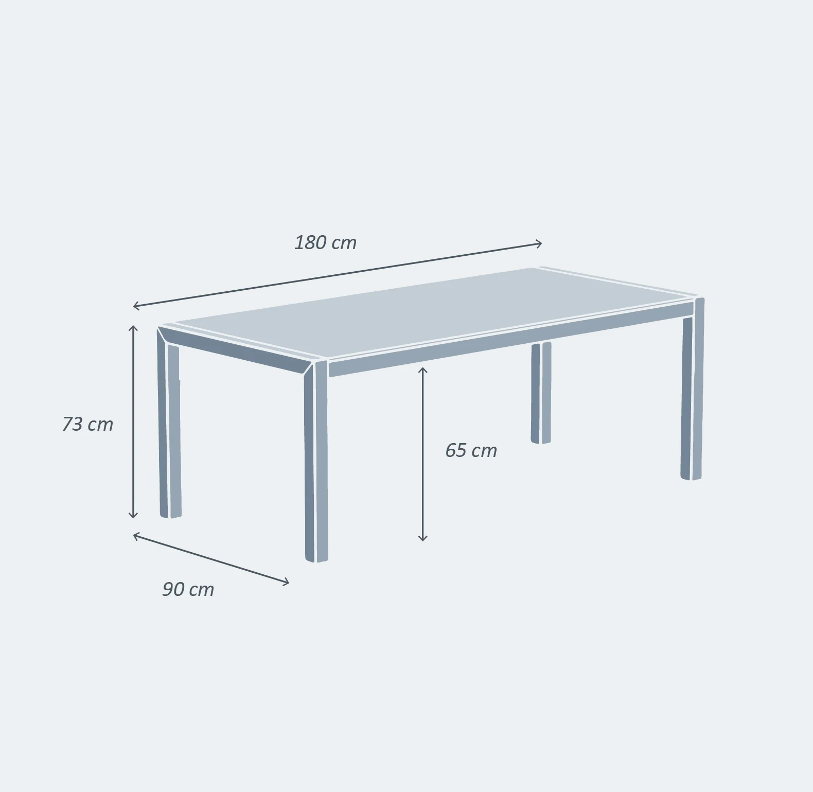 Table de jardin 8 places Aluminium/Céramique Modena (180 x 90cm) - Image 11