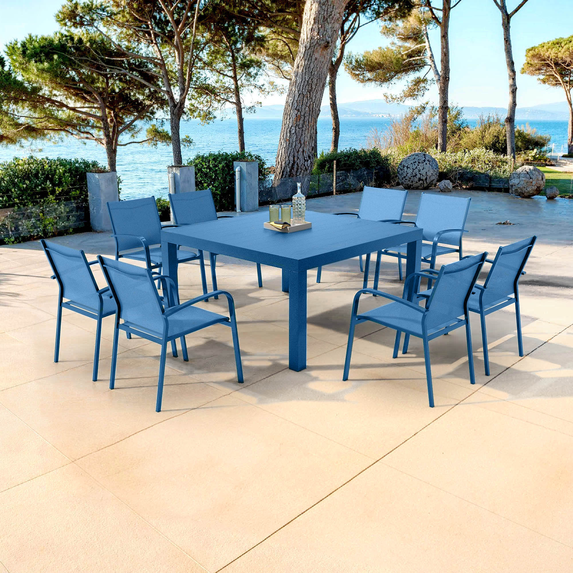Table de jardin 8 places Aluminium Murano (136 x 136 cm) - Image 17