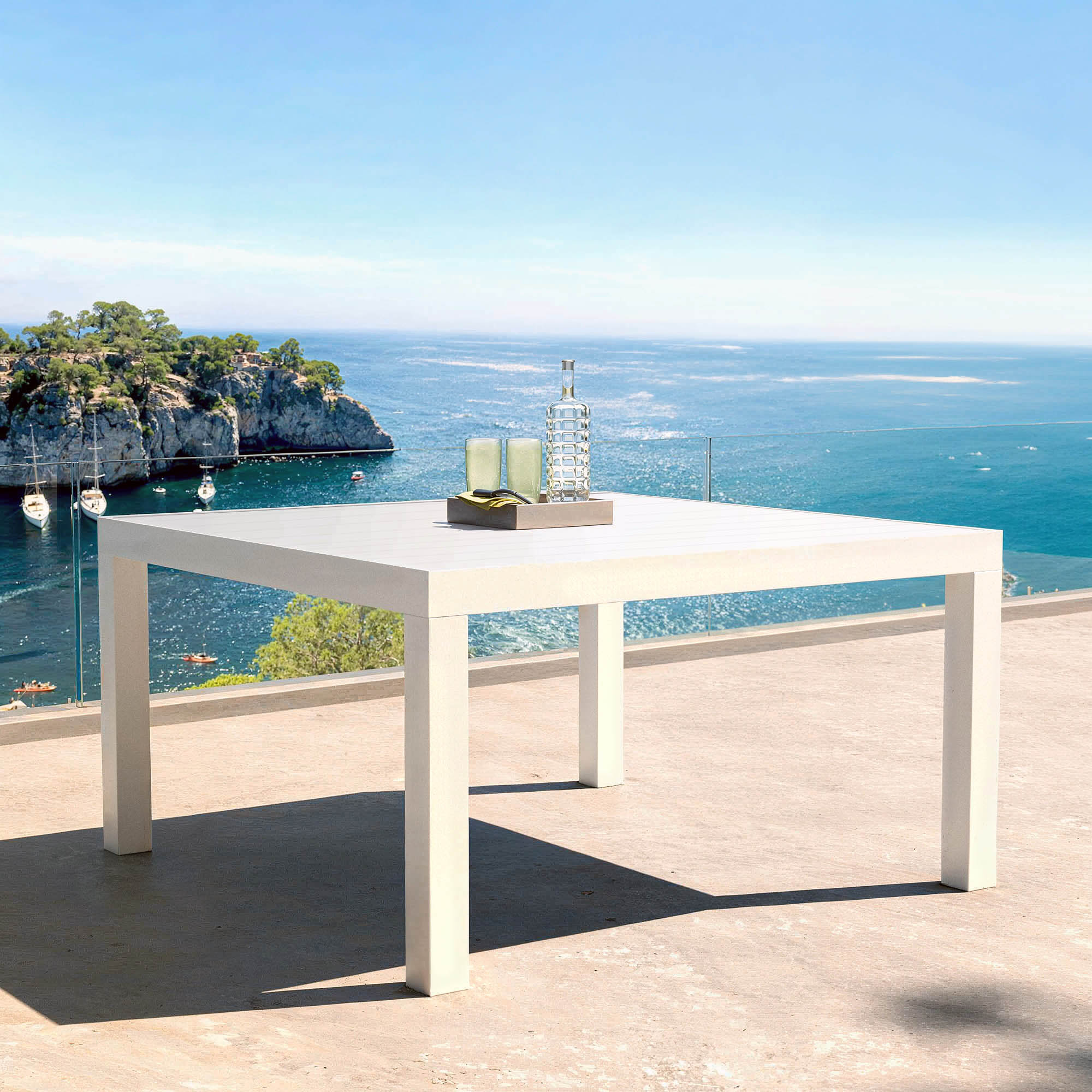 Table de jardin 8 places Aluminium Murano (136 x 136 cm) - Image 5