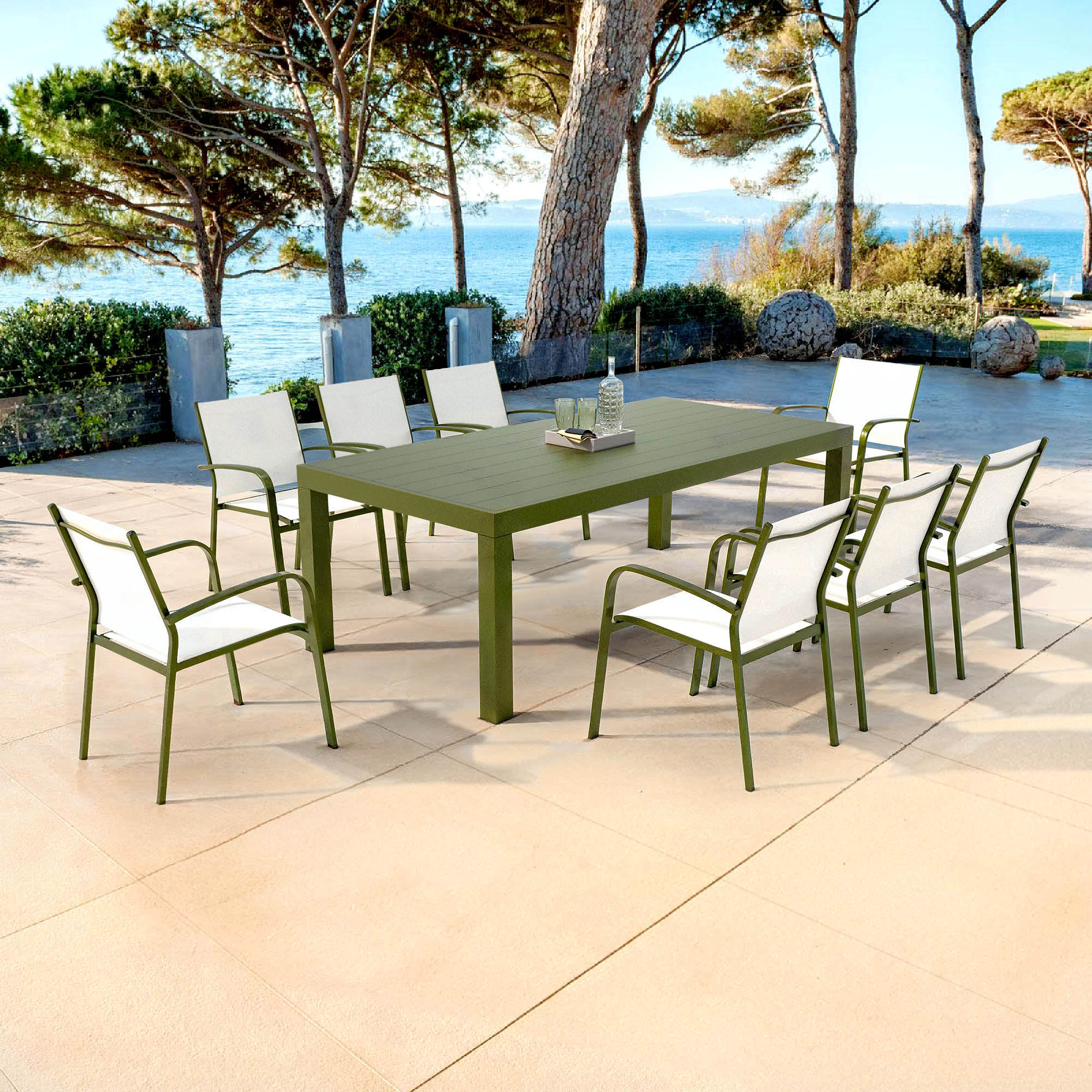Table de jardin 8 places Aluminium Murano (210 x 100 cm) - Image 10