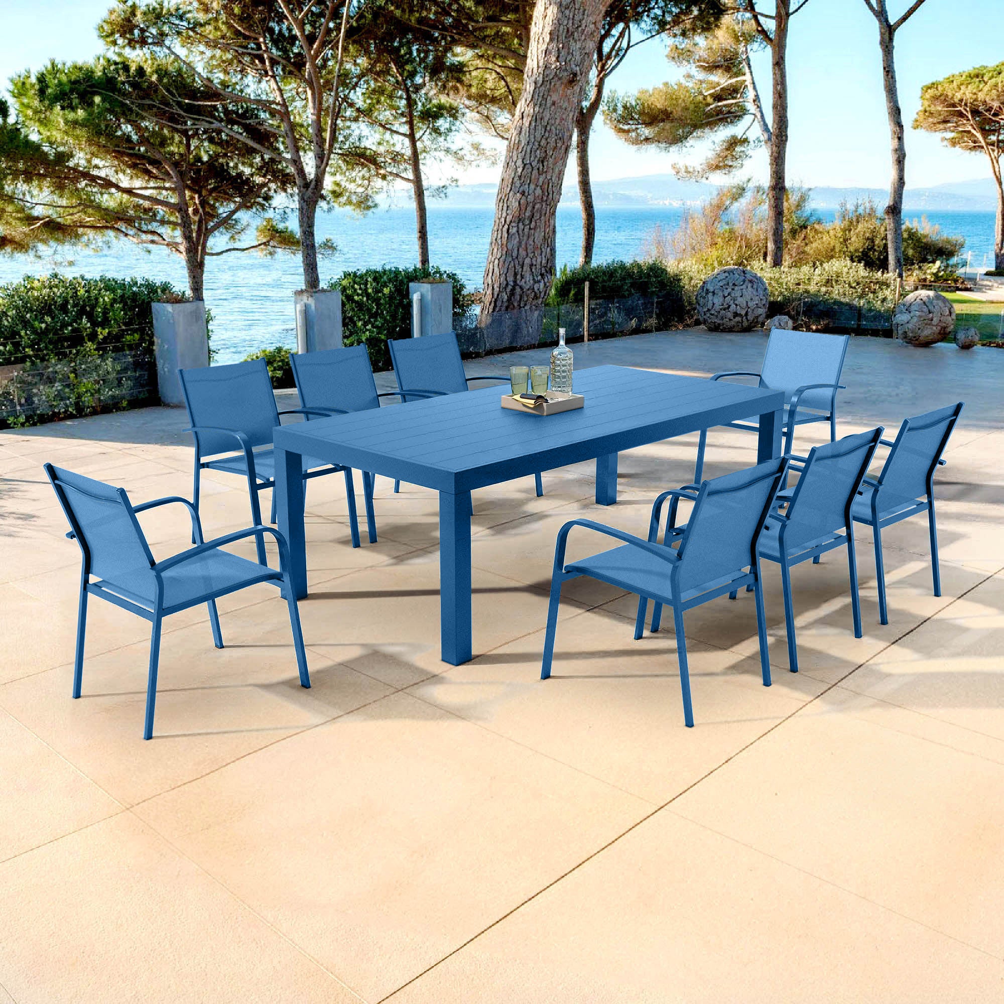 Table de jardin 8 places Aluminium Murano (210 x 100 cm) - Image 14