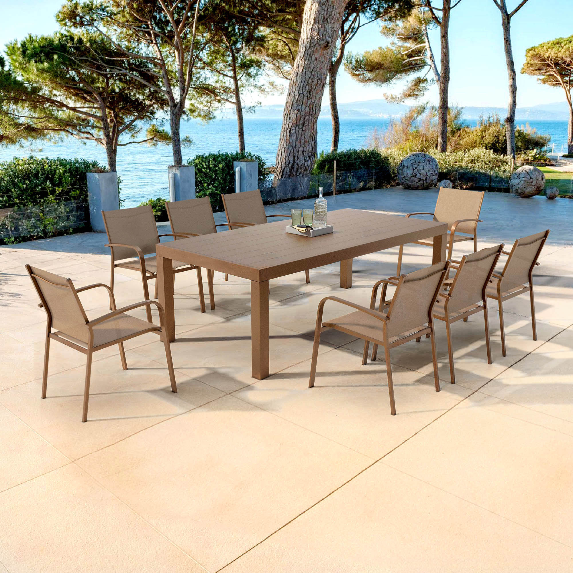 Table de jardin 8 places Aluminium Murano (210 x 100 cm) - Image 18