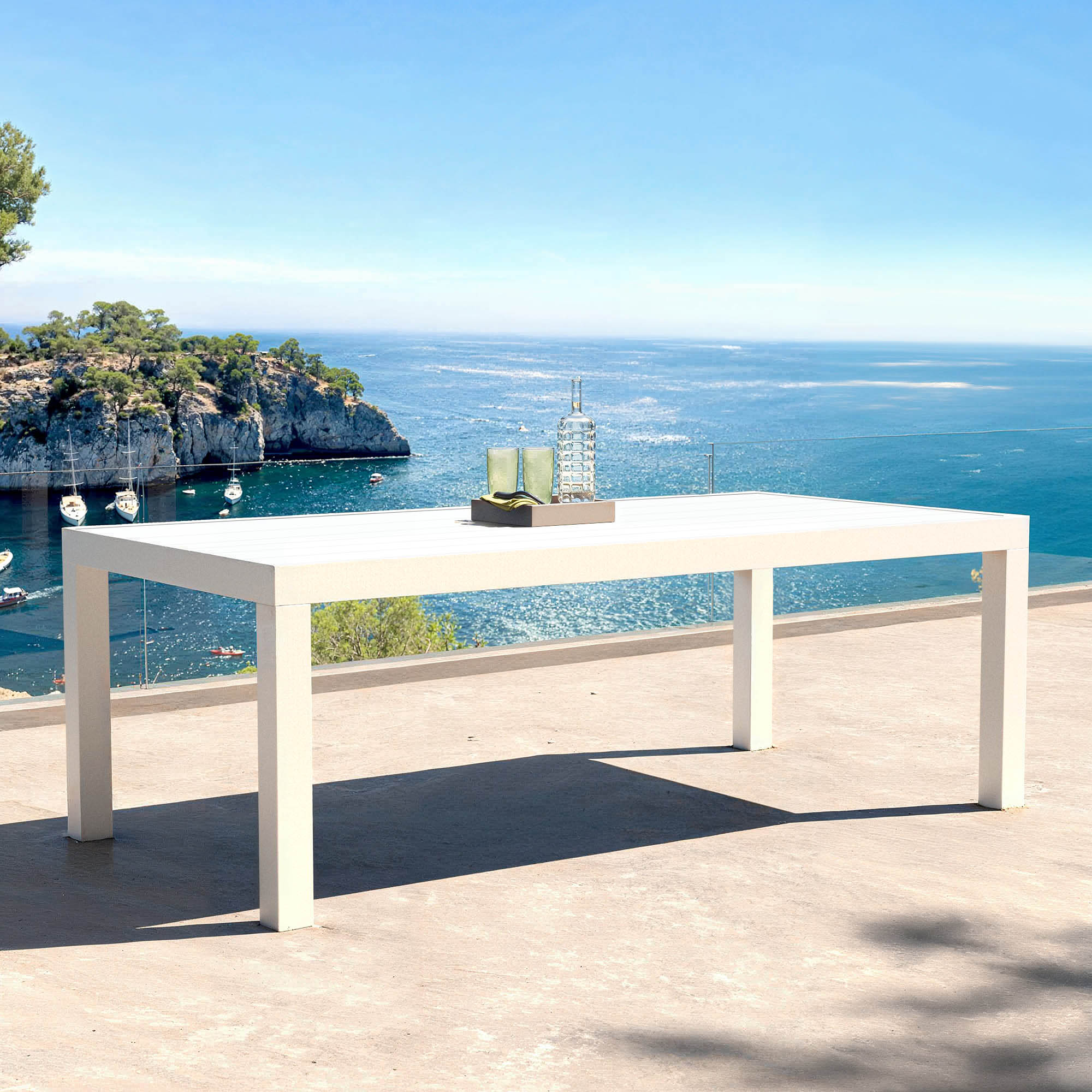 Table de jardin 8 places Aluminium Murano (210 x 100 cm) - Image 5