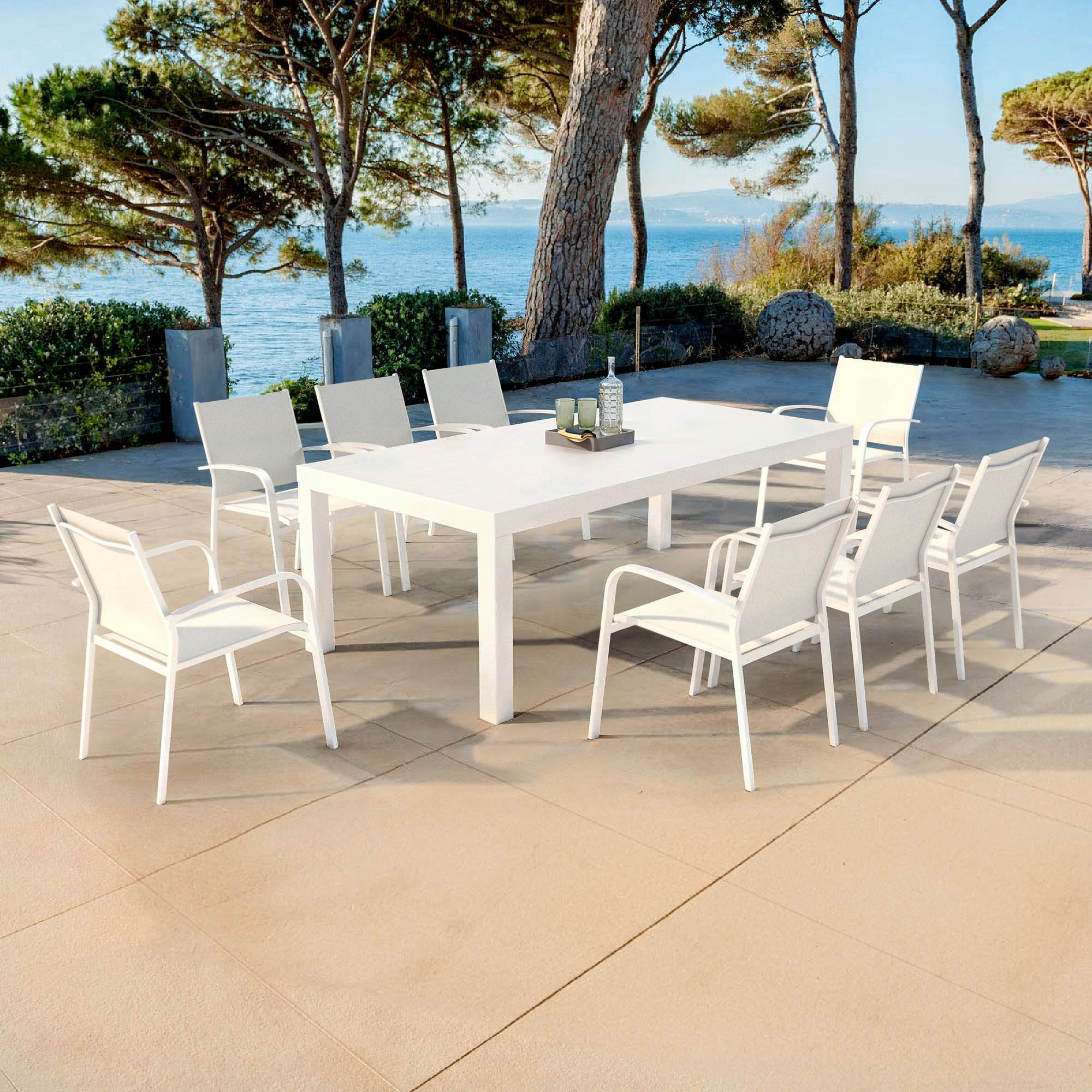 Table de jardin 8 places Aluminium Murano (210 x 100 cm) - Image 6