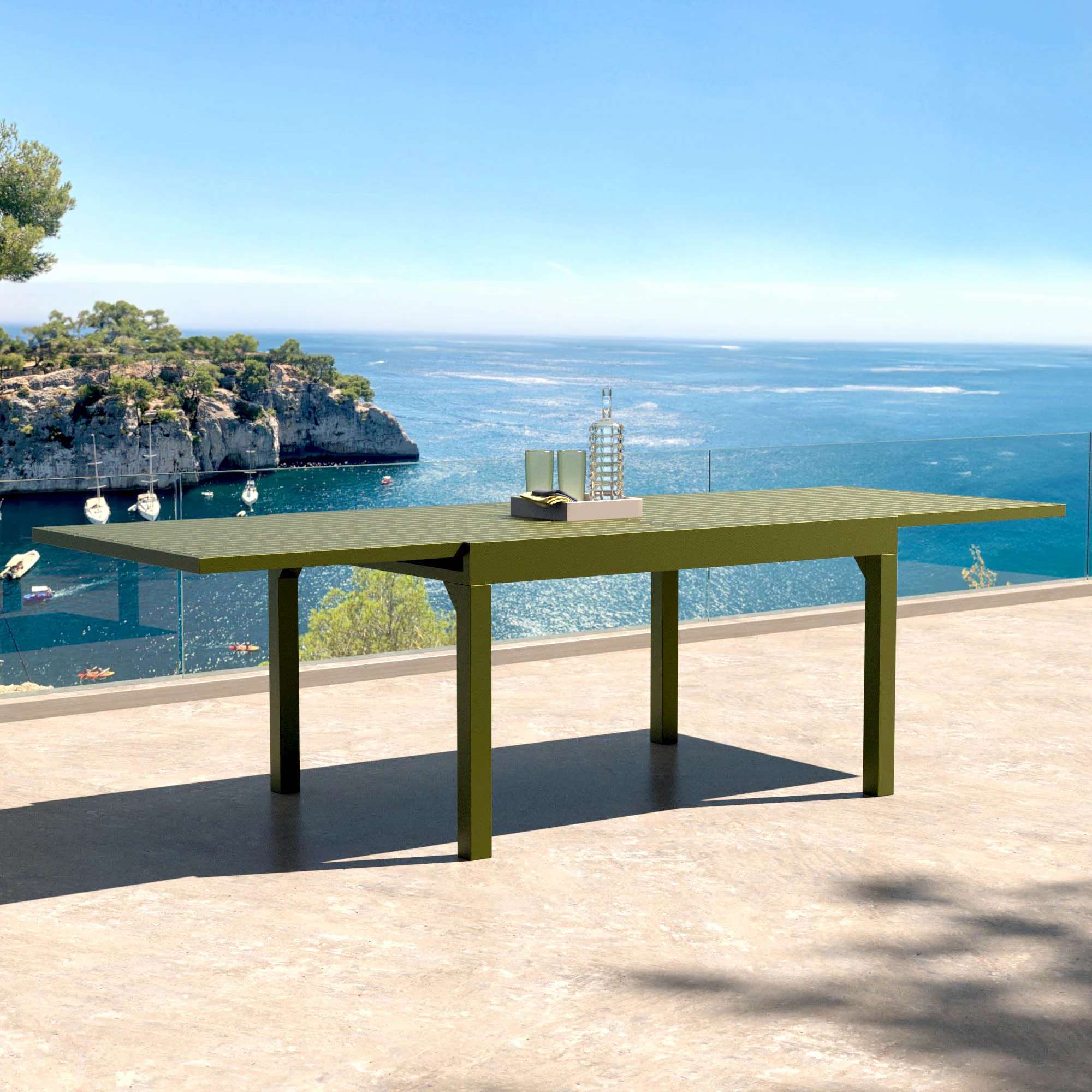 Table de jardin extensible 10 places Aluminium Murano (270 x 90 cm) - Image 13