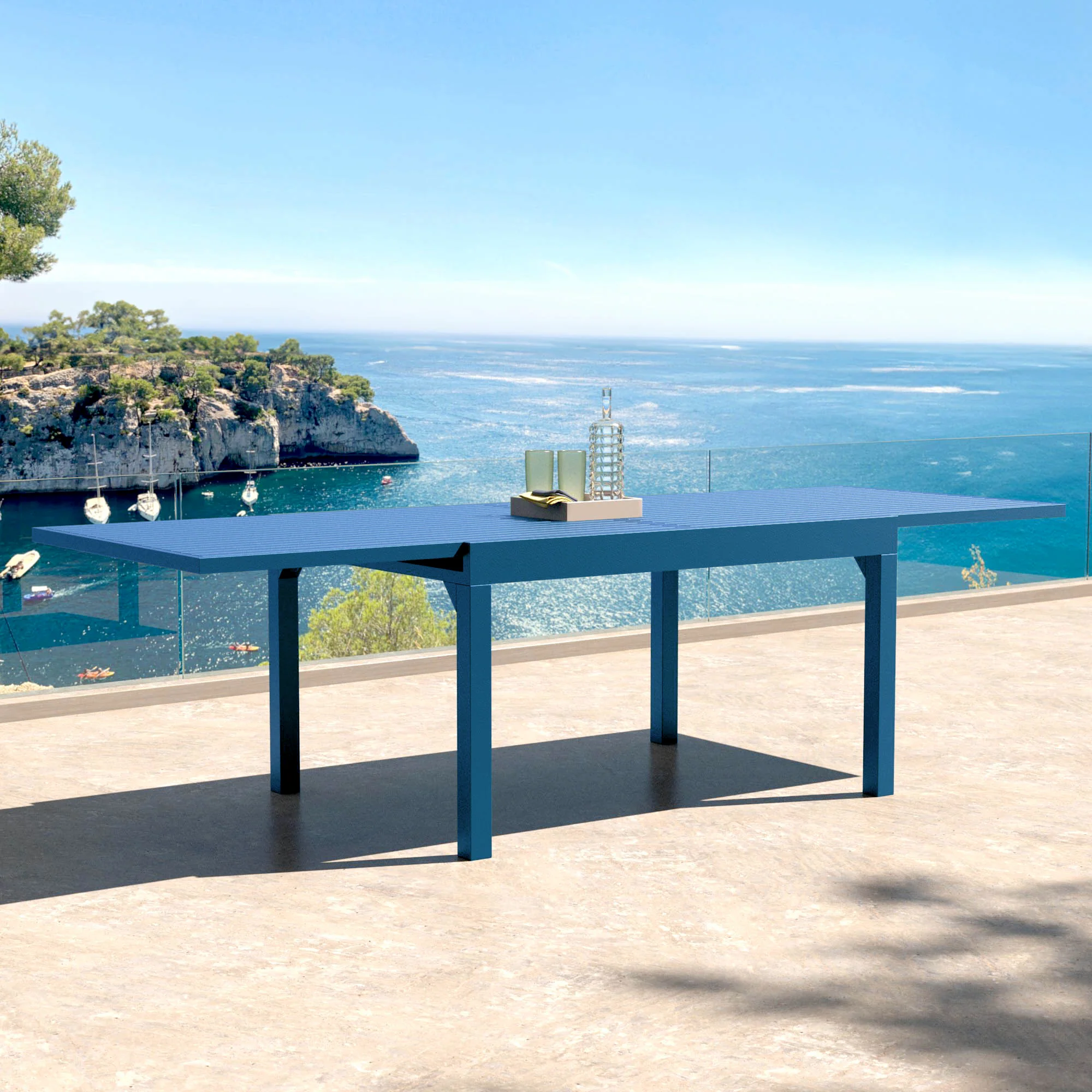 Table de jardin extensible 10 places Aluminium Murano (270 x 90 cm) - Image 18
