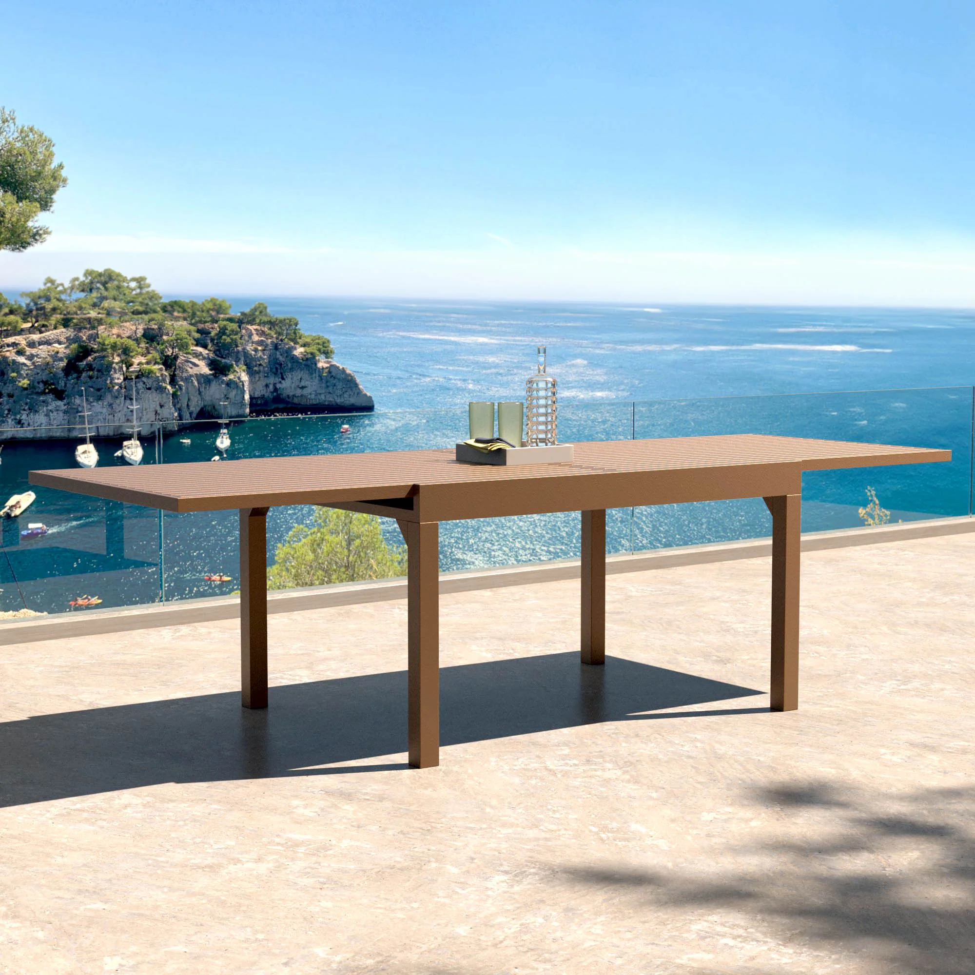 Table de jardin extensible 10 places Aluminium Murano (270 x 90 cm) - Image 23