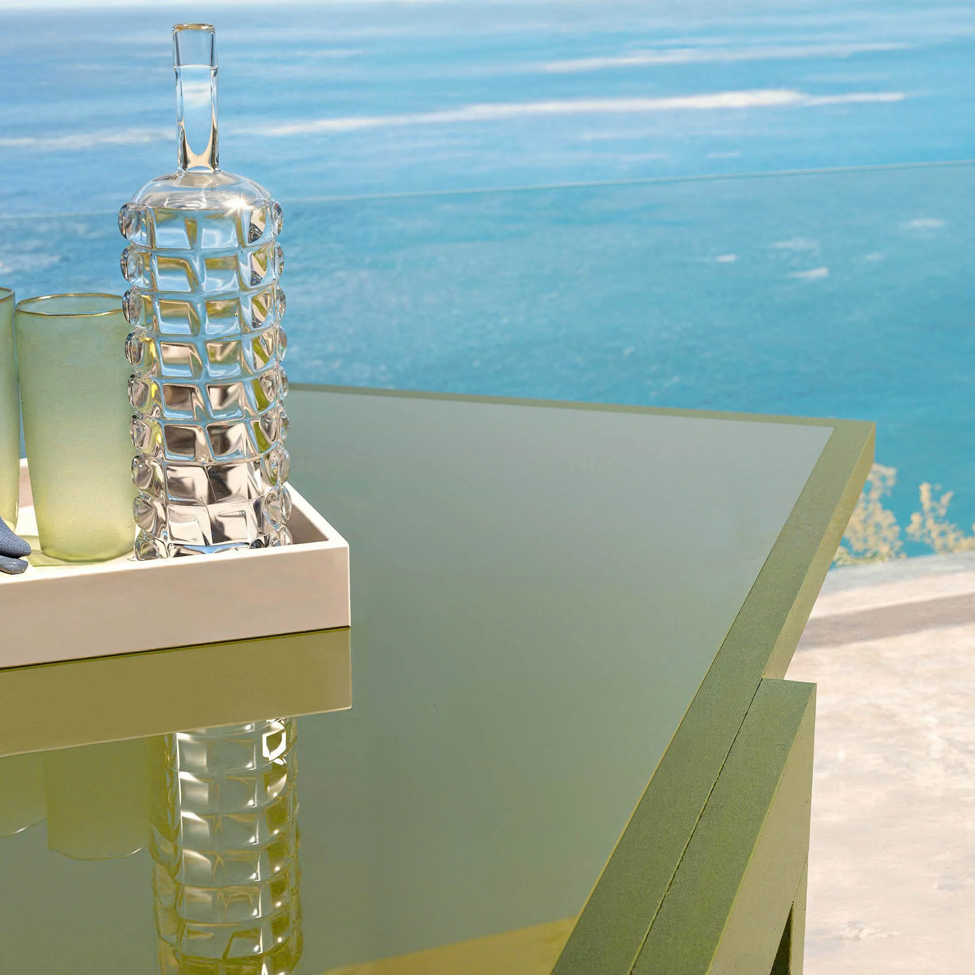 Table de jardin extensible 10 places en verre Murano (270 x 90 cm) - Image 14