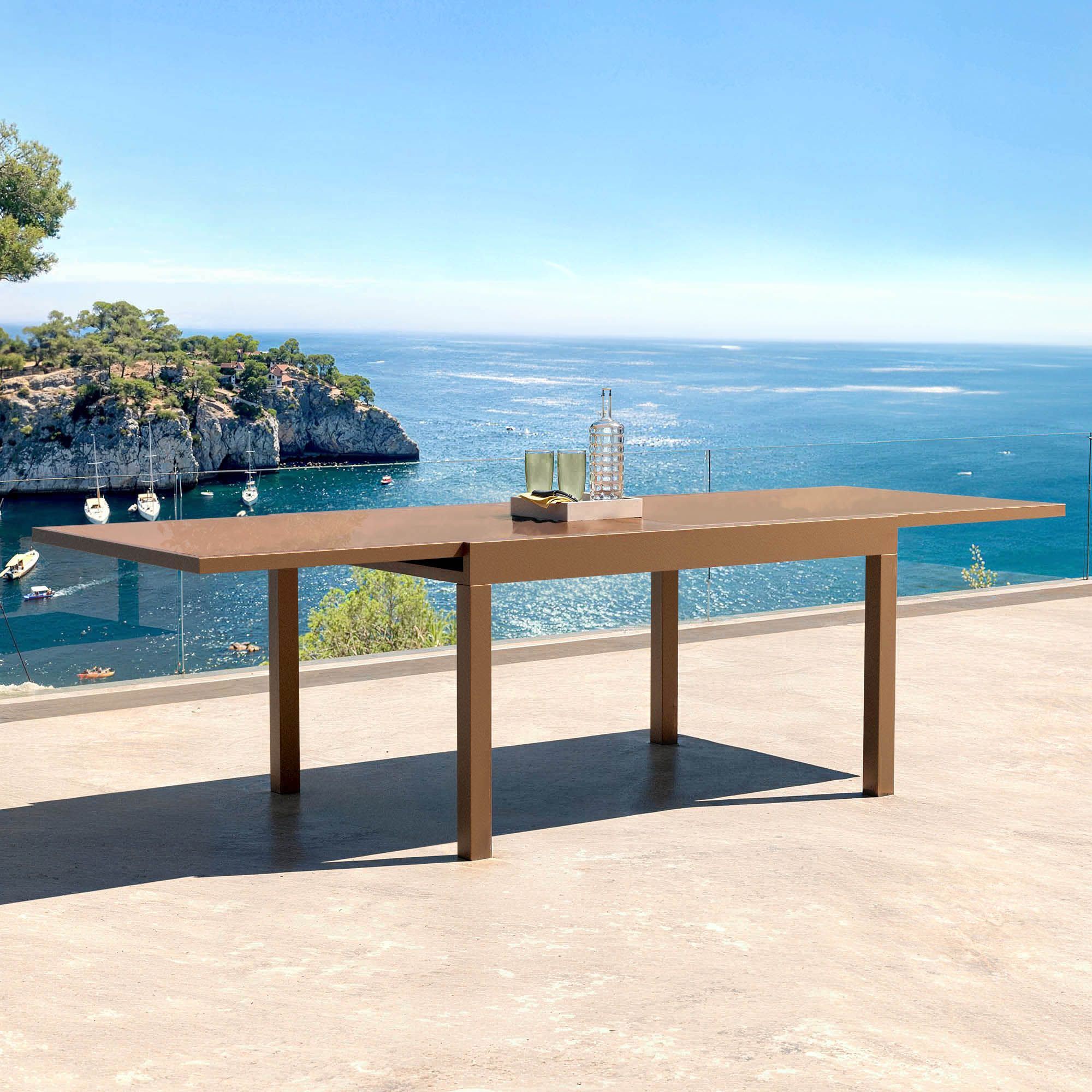 Table de jardin extensible 10 places en verre Murano (270 x 90 cm) - Image 18
