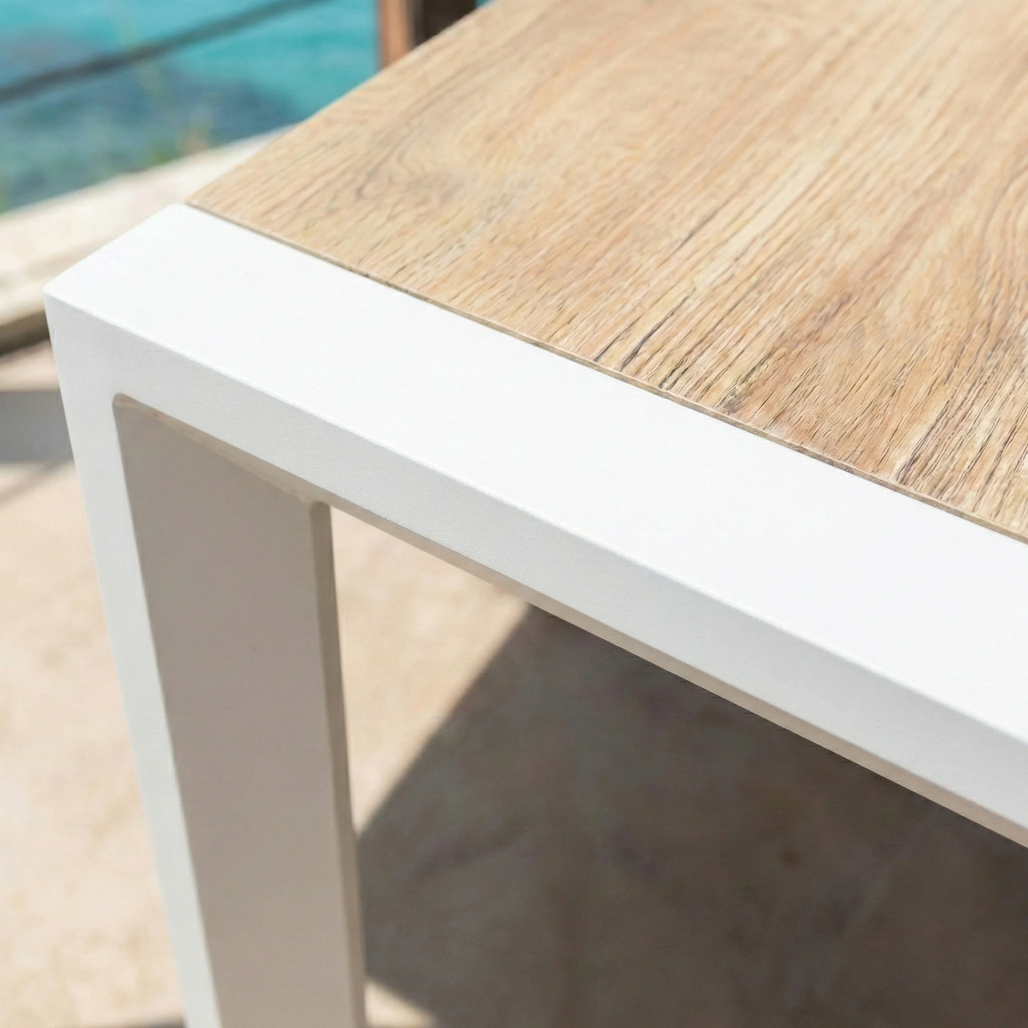Table de jardin extensible 12 places Aluminium Amalfi - 3 dimensions (195/240/300X96) - Image 26