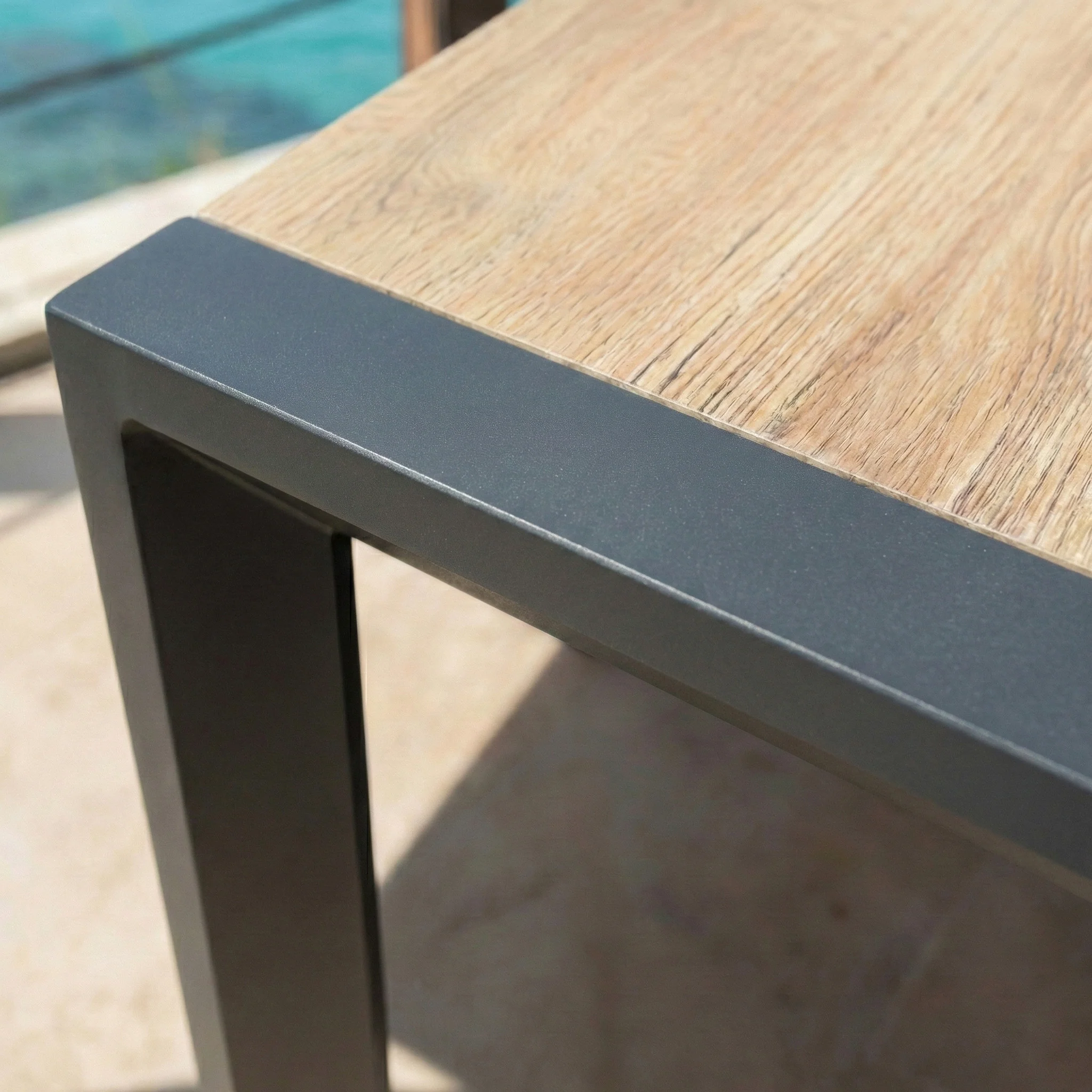 Table de jardin extensible 12 places Aluminium Amalfi - 3 dimensions (195/240/300X96) - Image 32