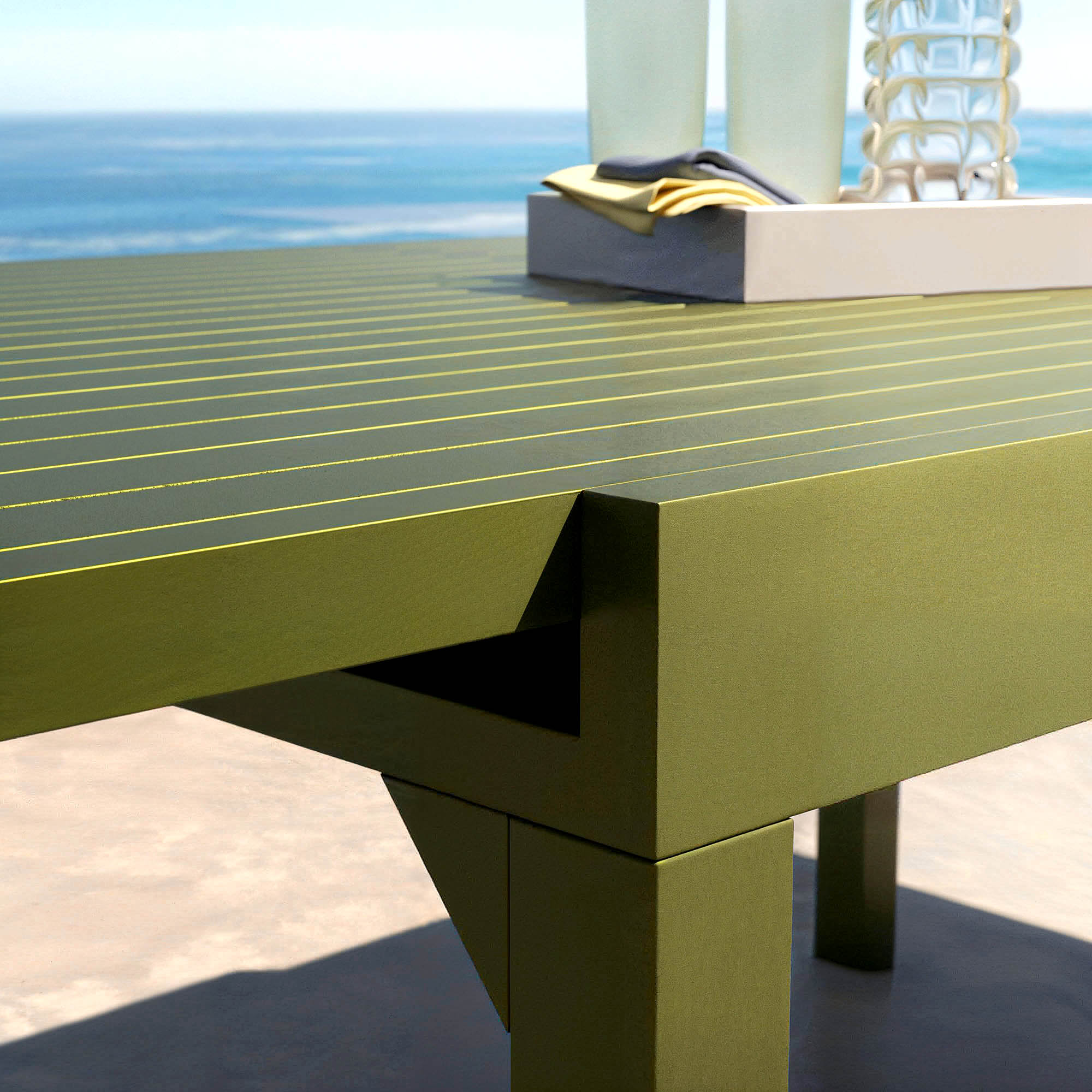 Table de jardin extensible 10 places Aluminium Murano (270 x 90 cm) - Image 15