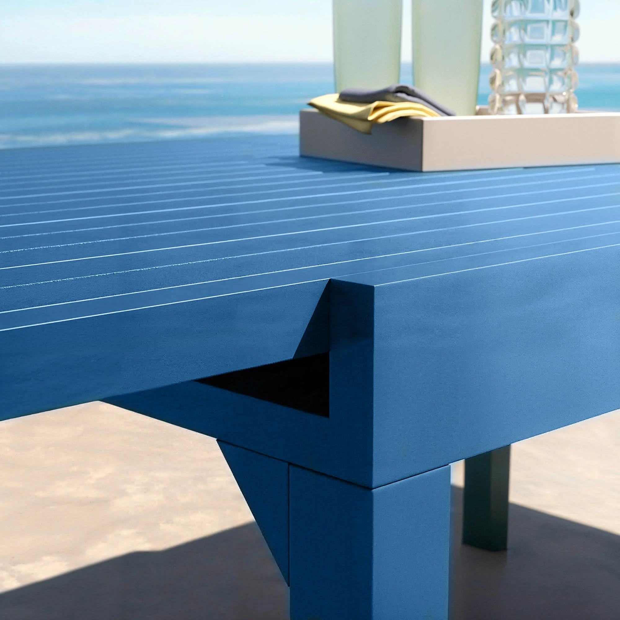 Table de jardin extensible 10 places Aluminium Murano (270 x 90 cm) - Image 20
