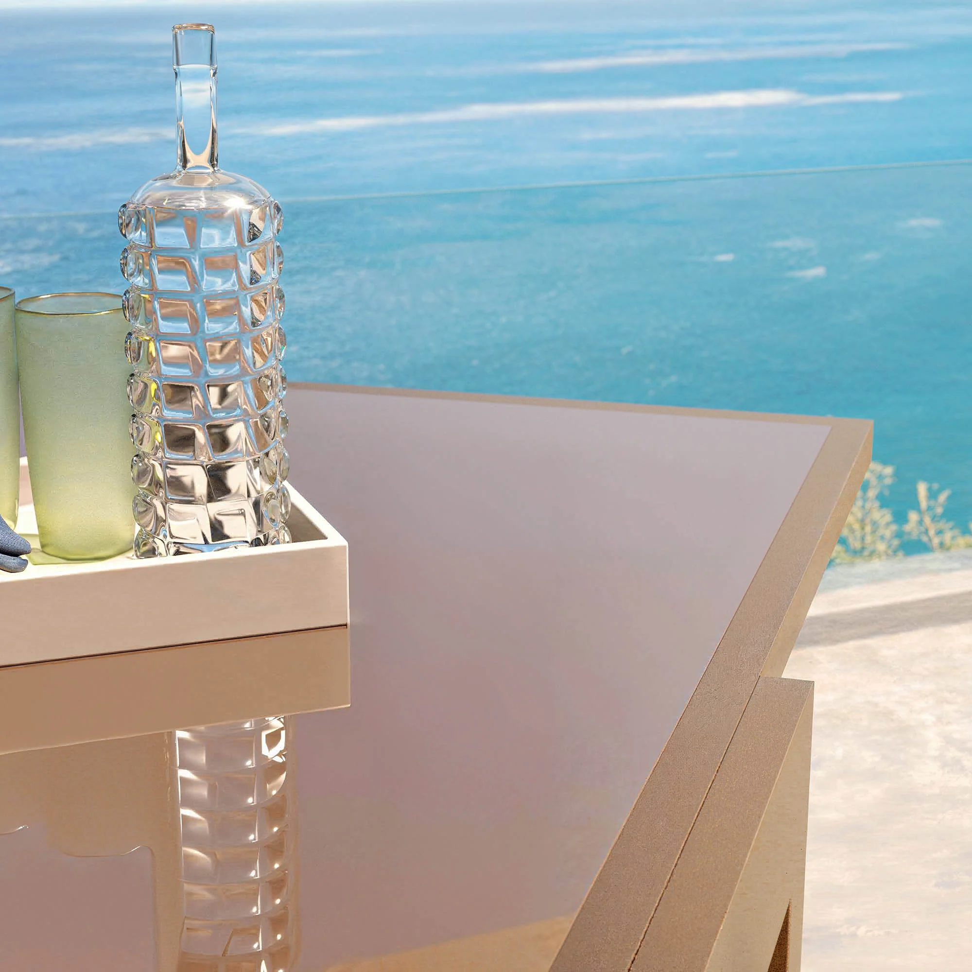 Table de jardin extensible 12 places en verre Murano (320 x 100 cm) - Image 12