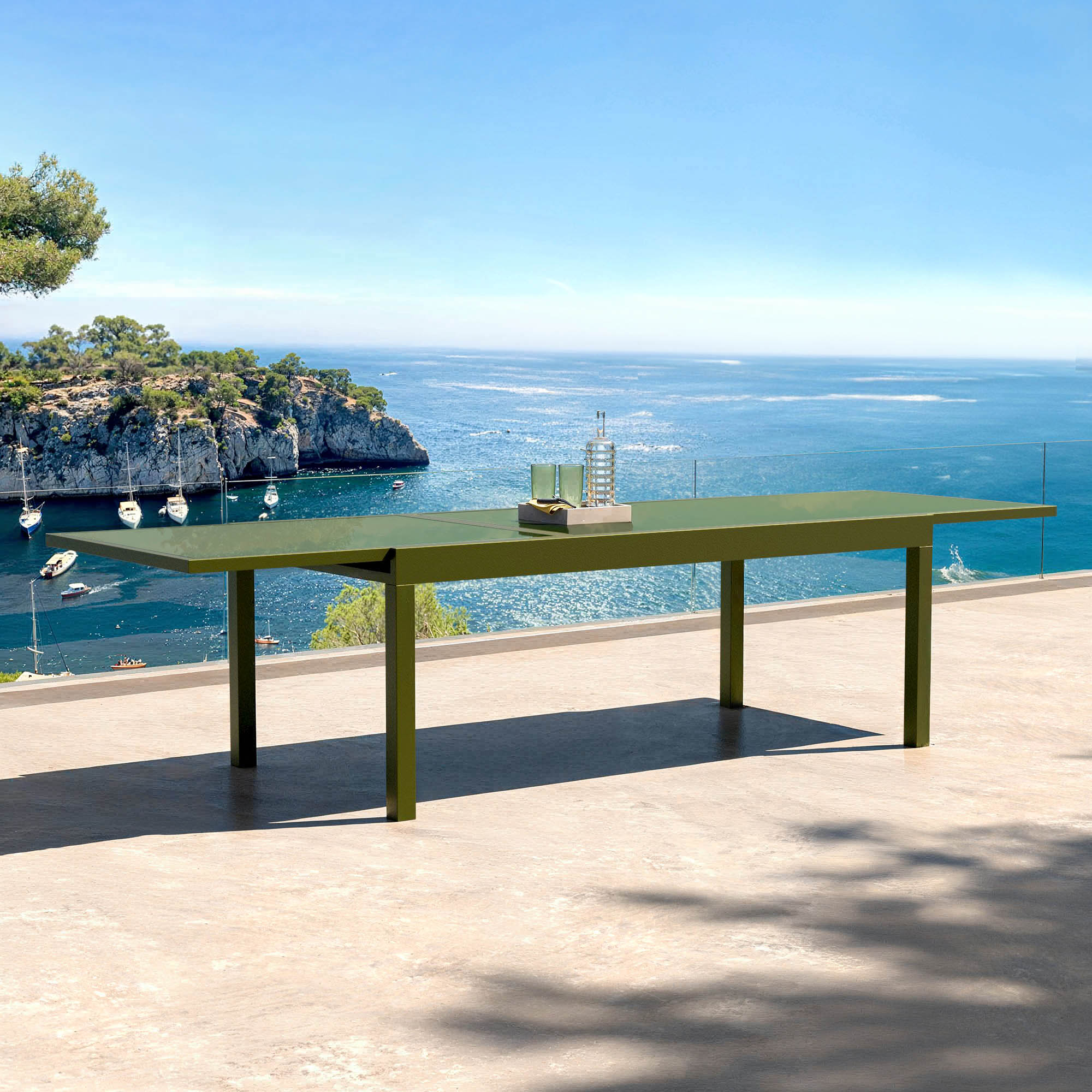 Table de jardin extensible 12 places en verre Murano (320 x 100 cm) - Image 15