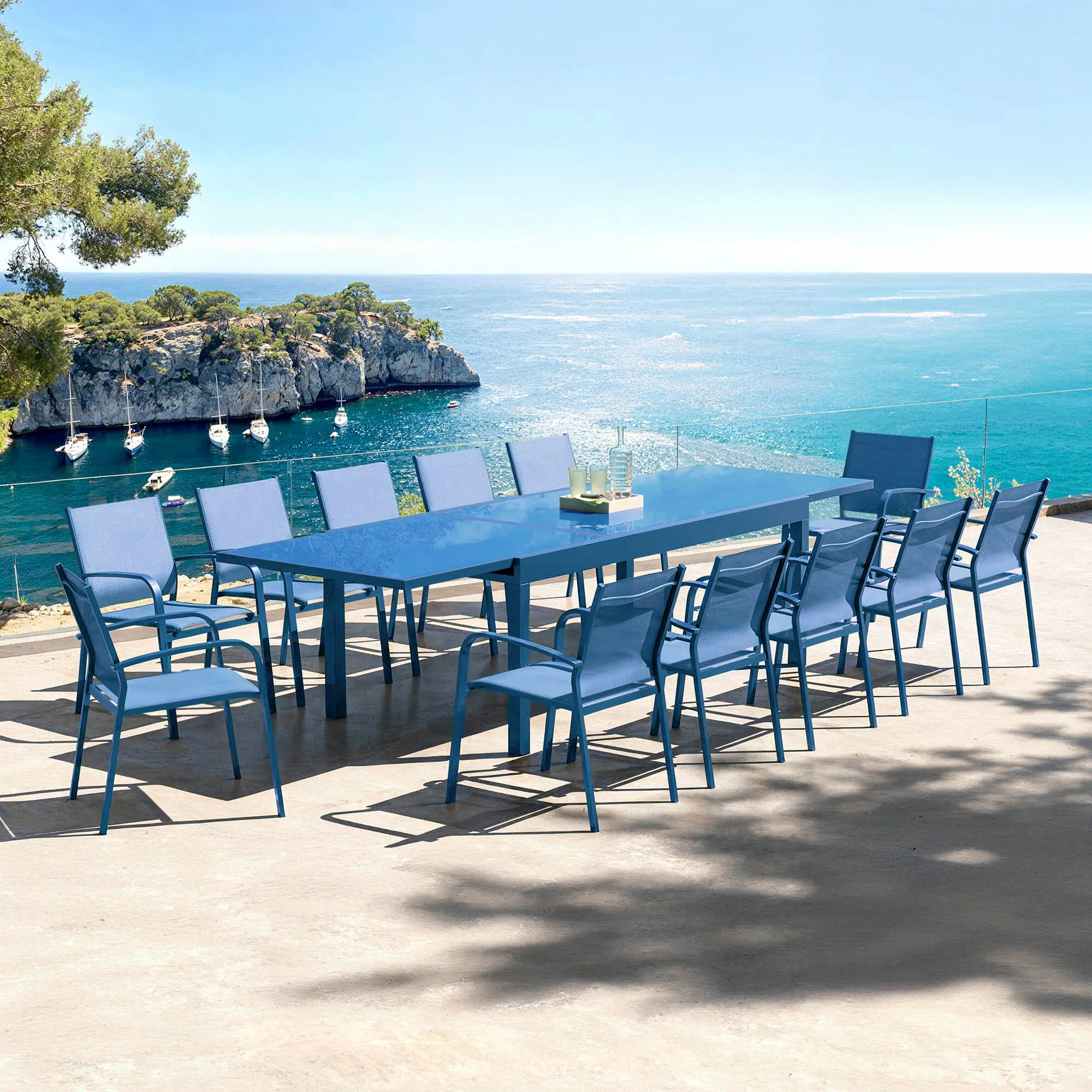 Table de jardin extensible 12 places en verre Murano (320 x 100 cm) - Image 21