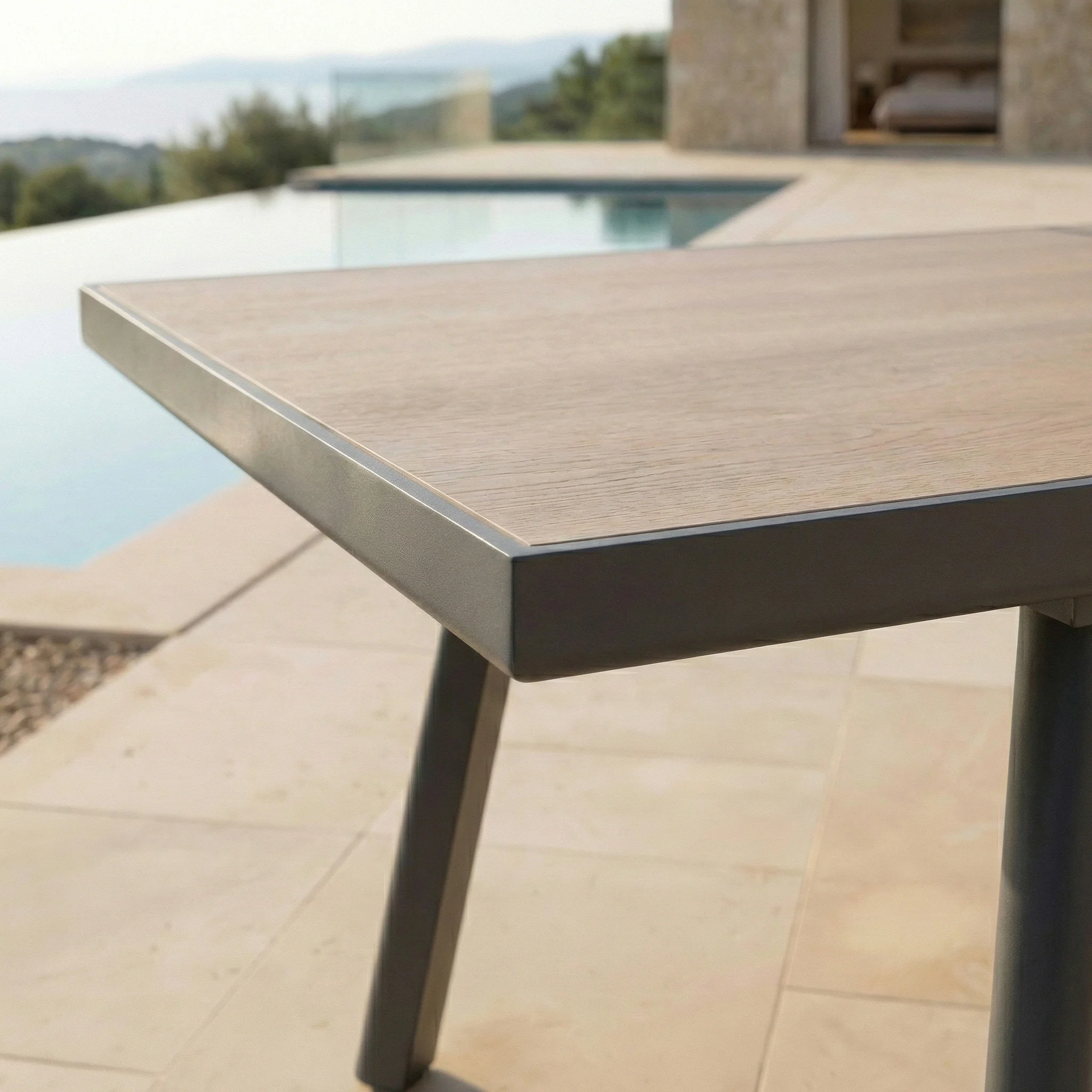 Table de jardin extensible automatique 12 places aluminium Amalfi (240/300x96cm) - Image 19