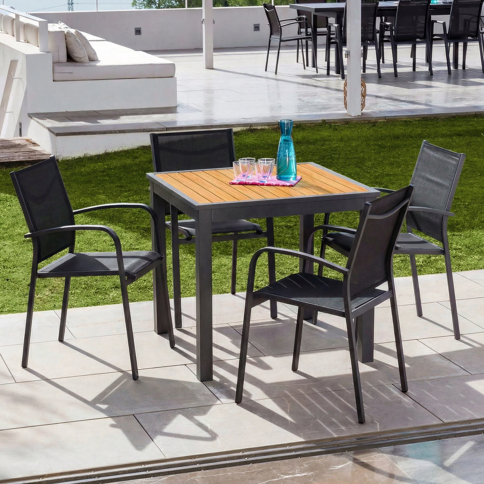 Table de jardin fixe Murano (90x90cm) - Image 4