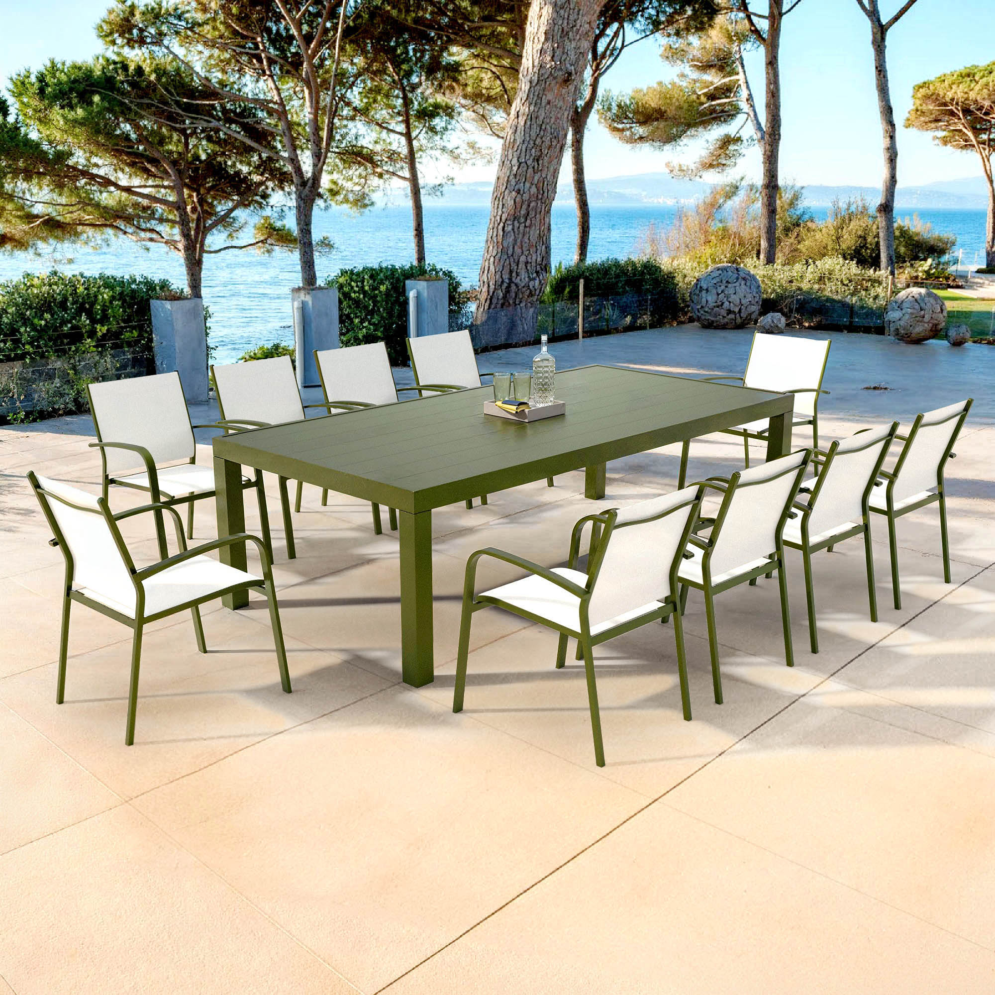 Table de jardin fixe rectangulaire Murano 10 places ( 240x120cm) - Image 10