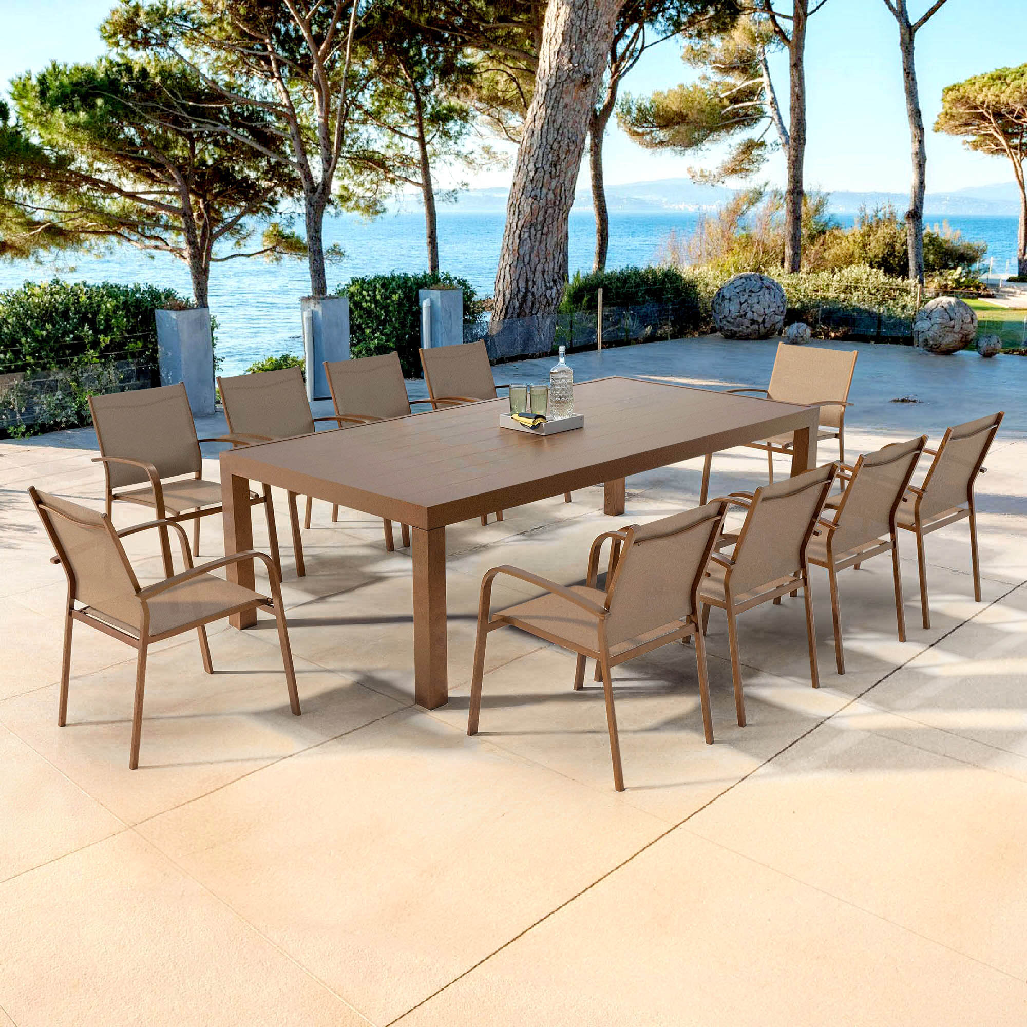 Table de jardin fixe rectangulaire Murano 10 places ( 240x120cm) - Image 19