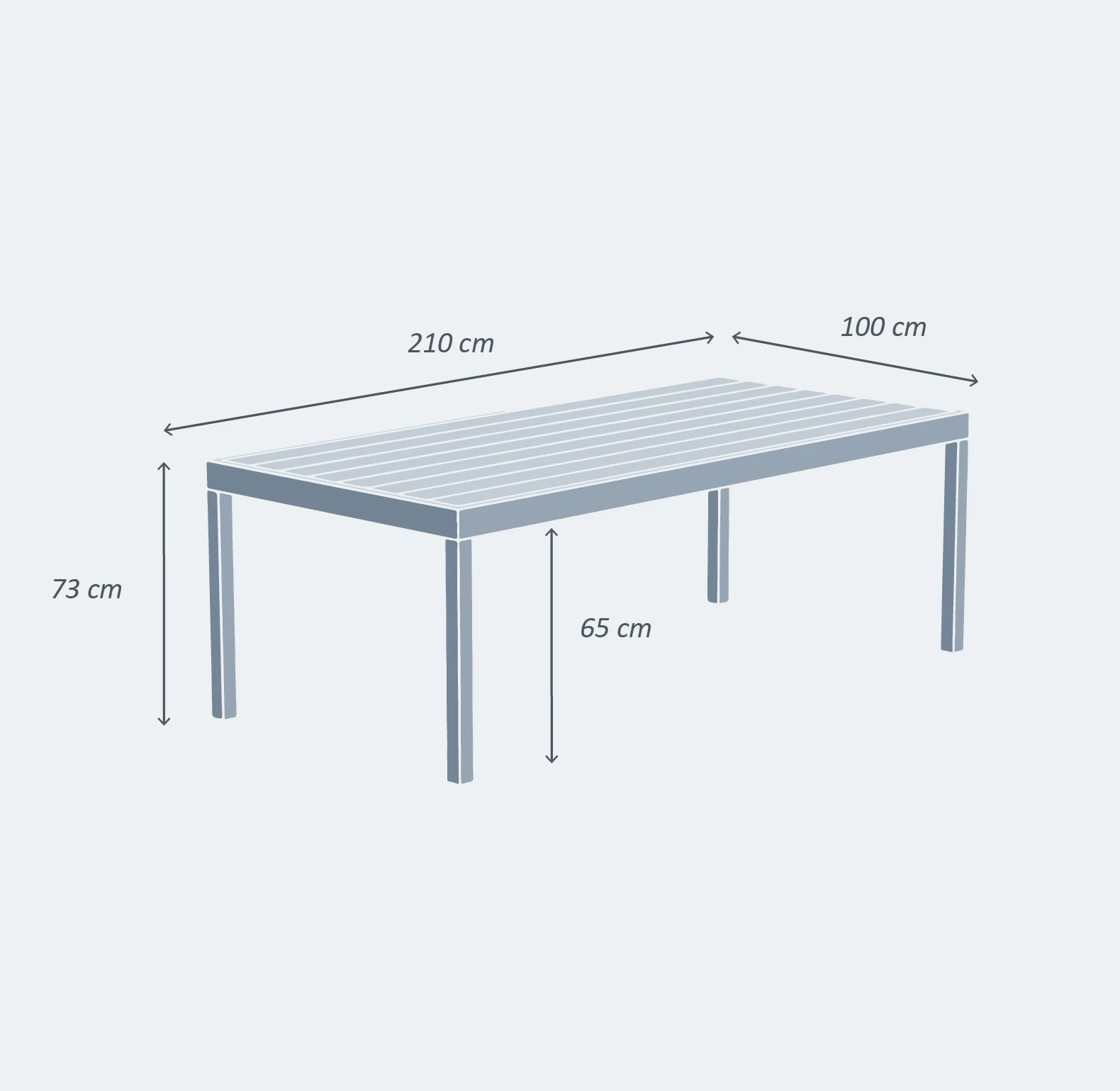 Table de jardin fixe rectangulaire Murano 10 places ( 240x120cm) - Image 20