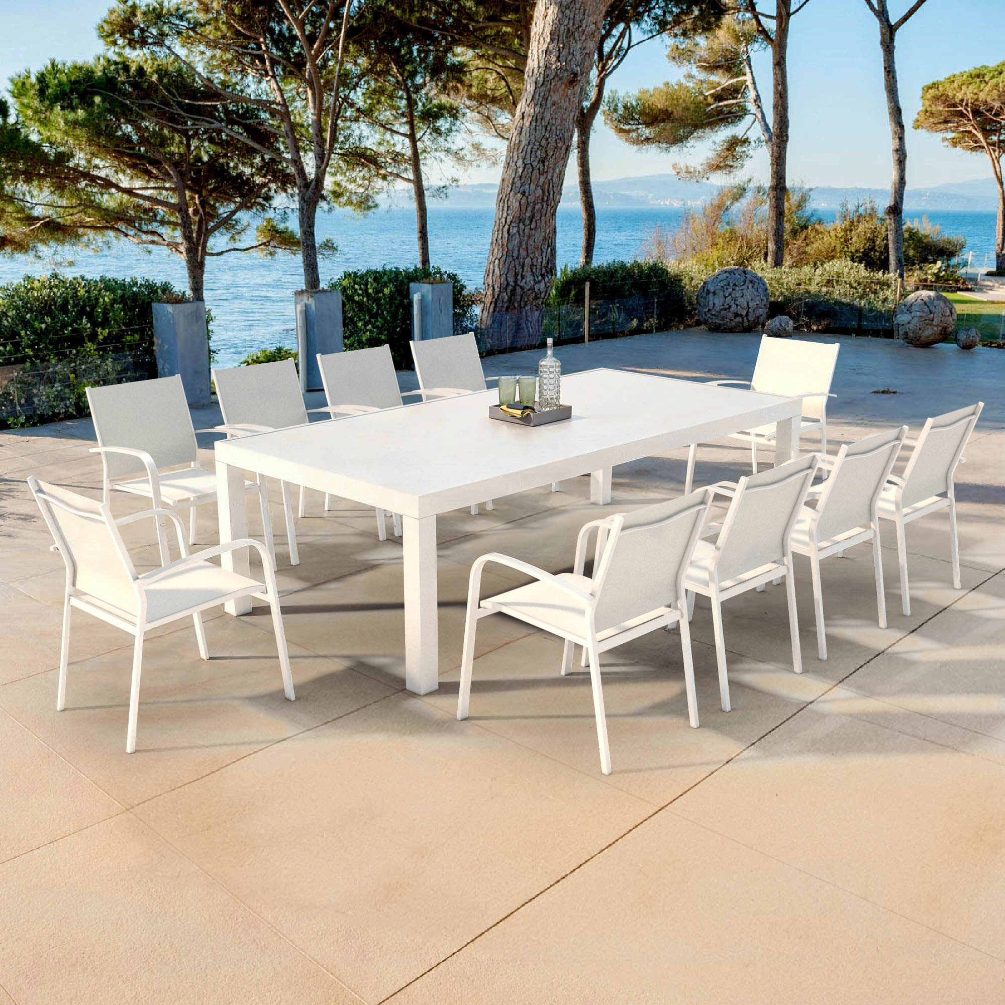 Table de jardin fixe rectangulaire Murano 10 places ( 240x120cm) - Image 6