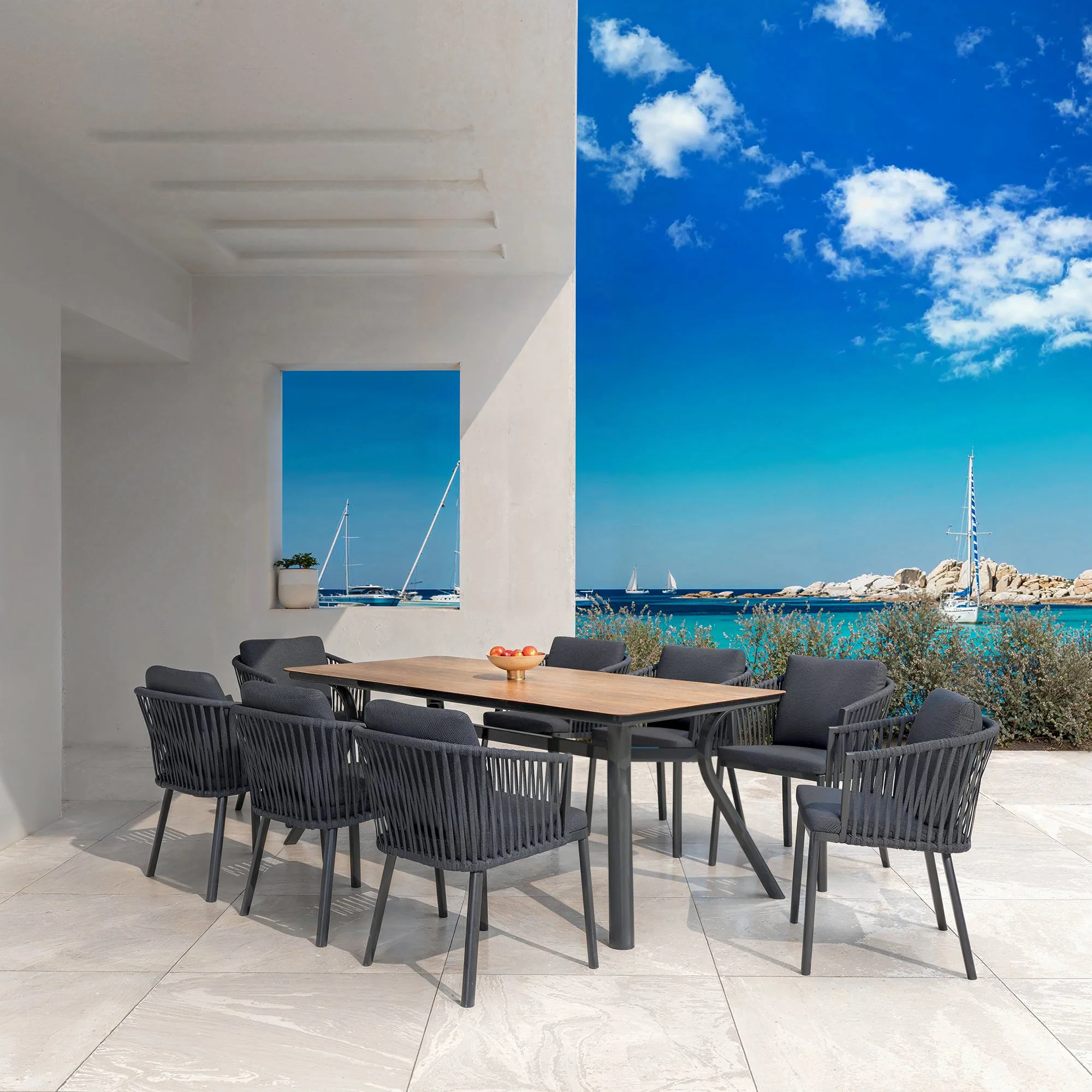 Table de jardin rectangulaire 8 places Amalfi ( 200 x 90 cm) - Image 5