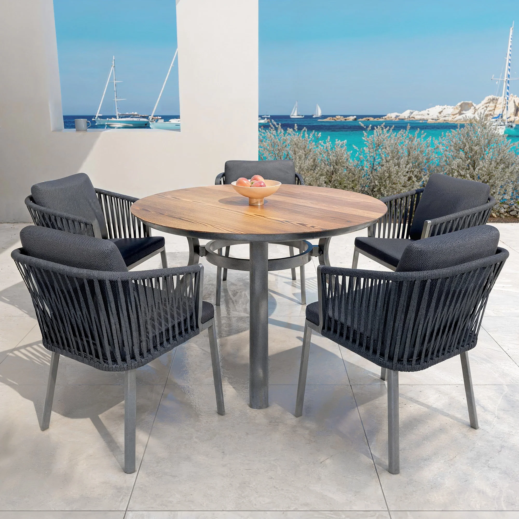 Table de jardin ronde 5 places Amalfi (D120 cm) - Image 6