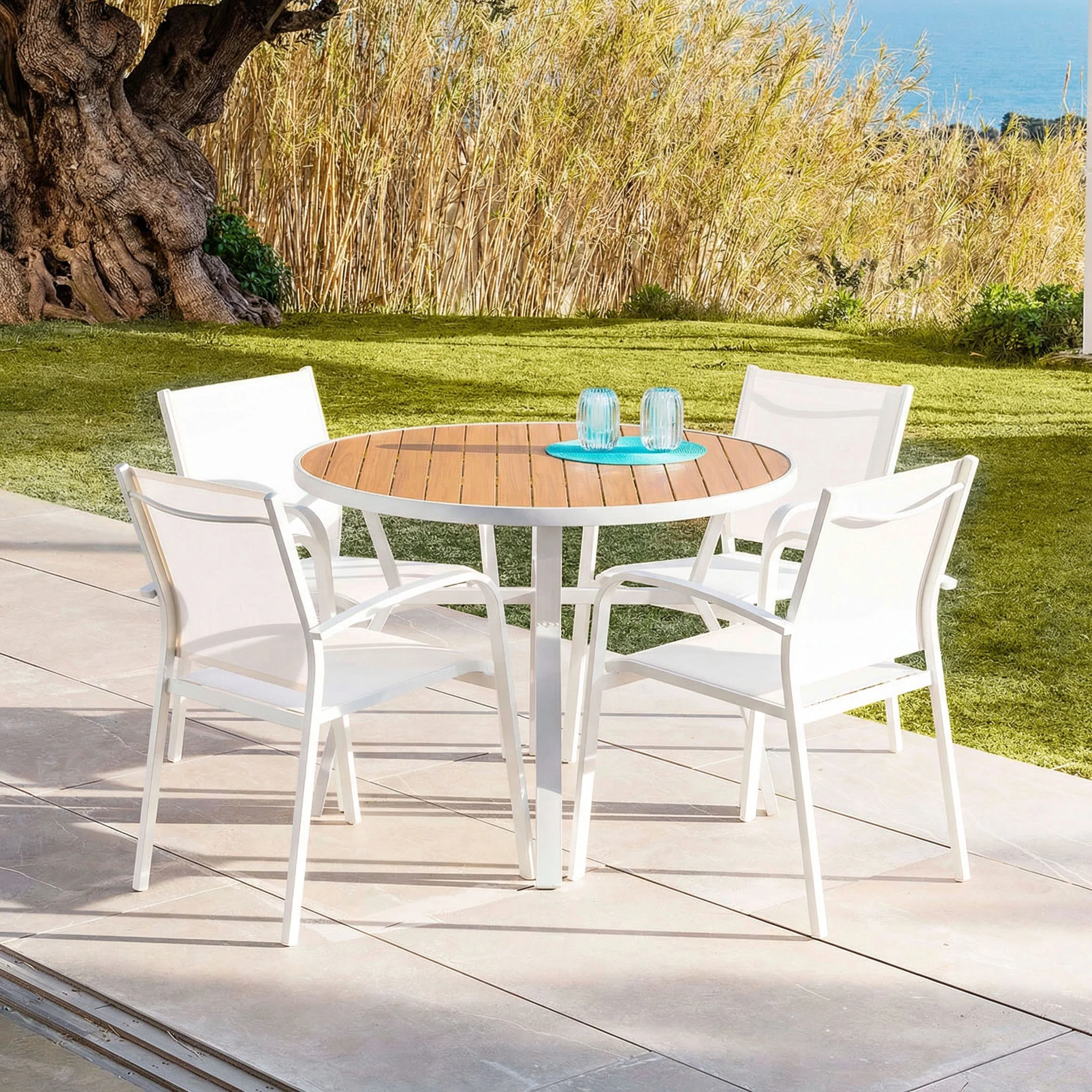 Table de jardin ronde Murano (D105cm) - Image 2
