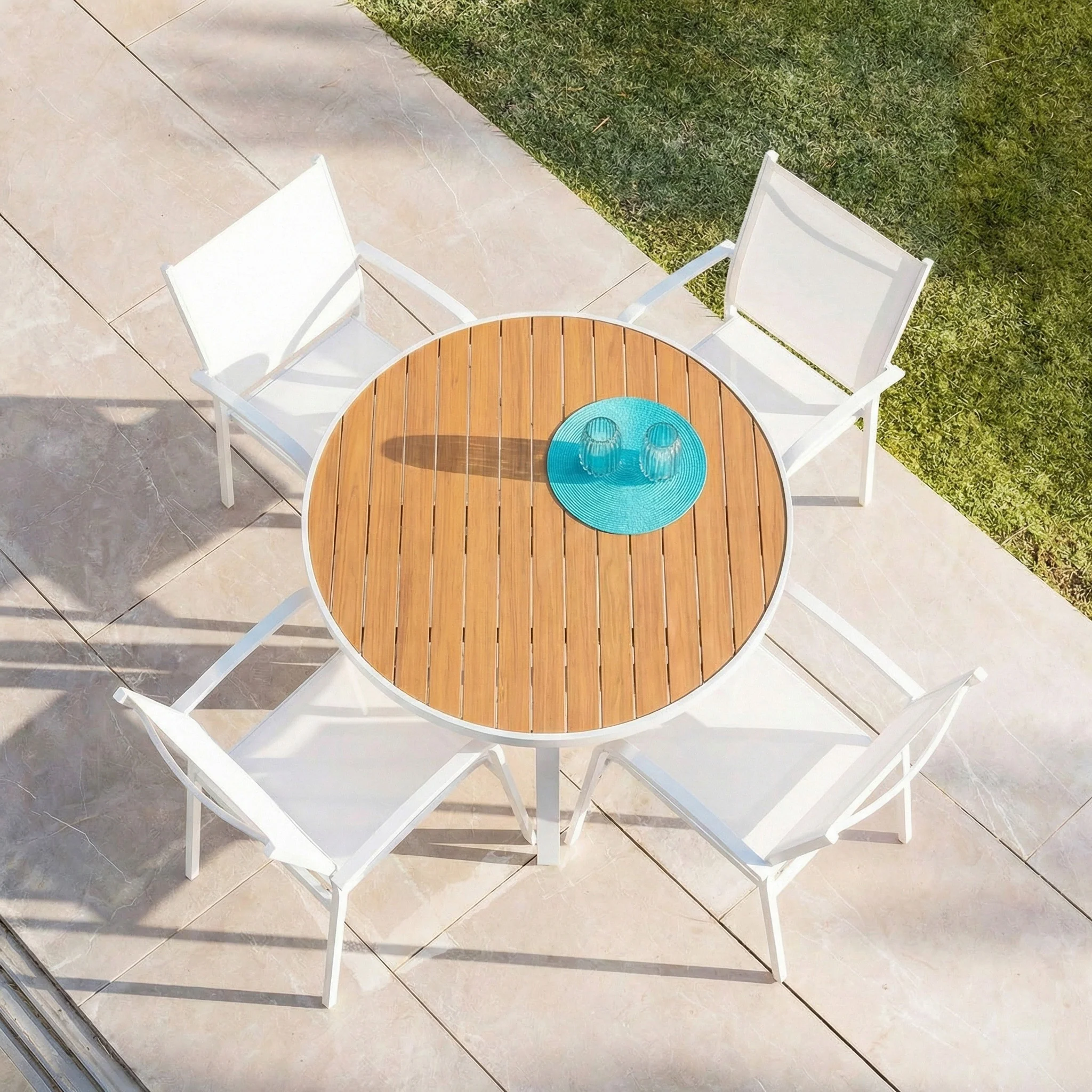 Table de jardin ronde Murano (D105cm) - Image 4