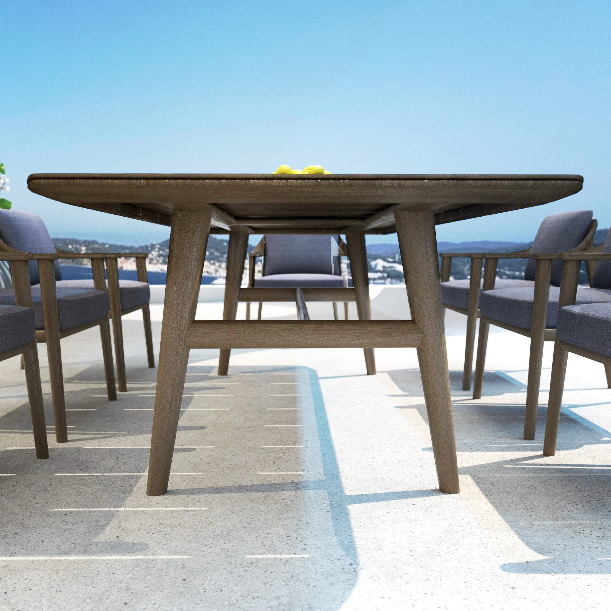 Table de jardin rectangulaire 8 places en Teck Cap Ferrat 260x100cm - Image 5