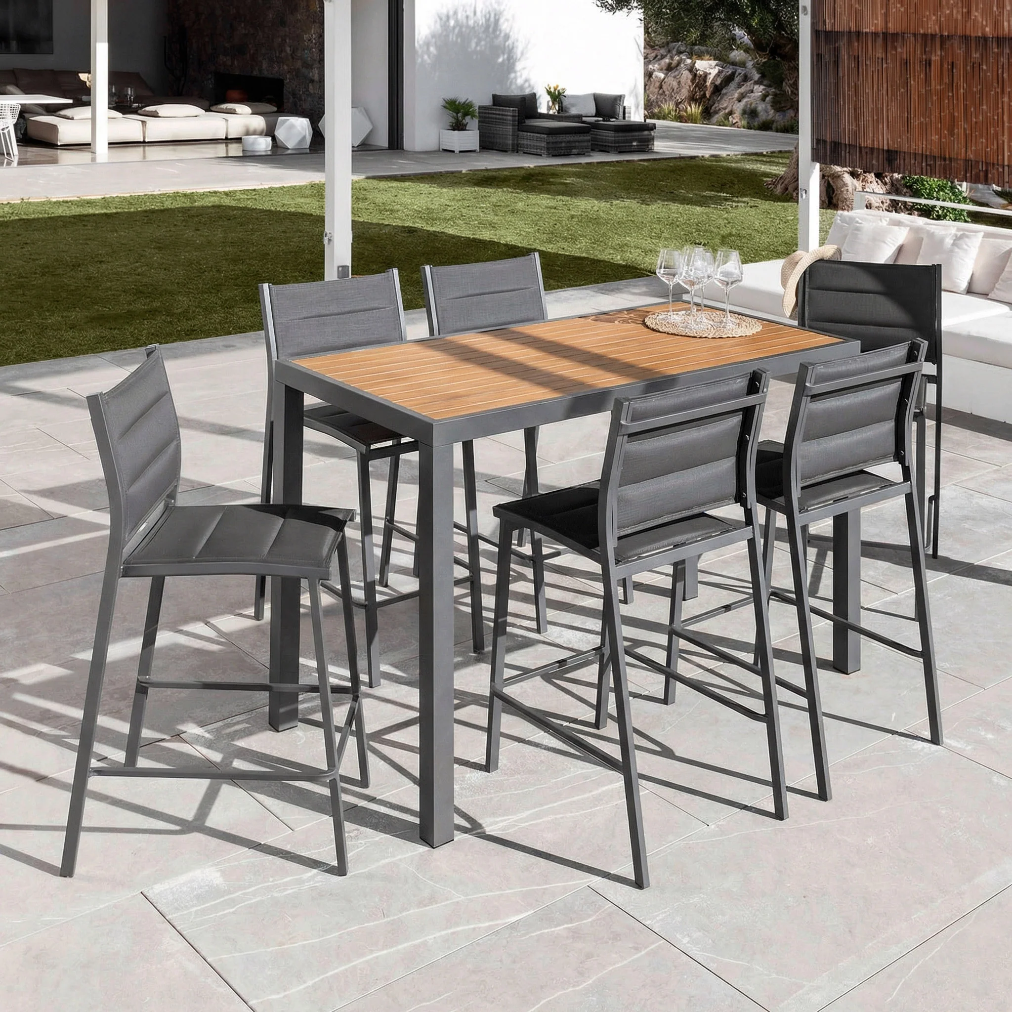 Table haute de jardin Murano (160x75cm) - Image 4