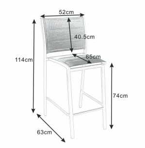 Tabouret de jardin Alu empilable Murano - Image 3