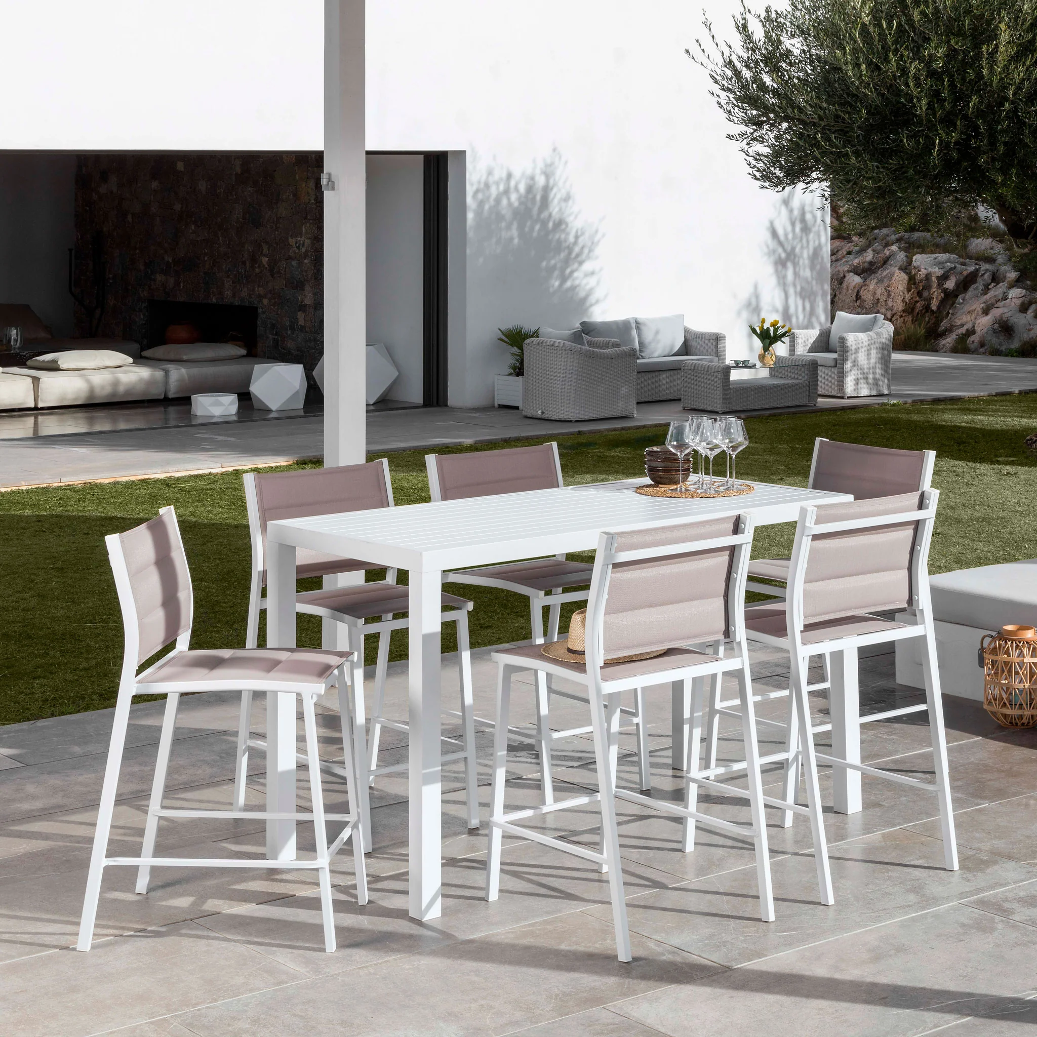 Tabouret de jardin Alu empilable Murano - Image 5